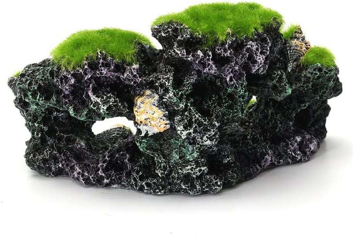 Fish Tank Decorations Fish Tank Cave Moss Bridge Decor Aquarium Rockery Mountain View Coral Reef Rock Landscape Underwater Ornament image number 5
