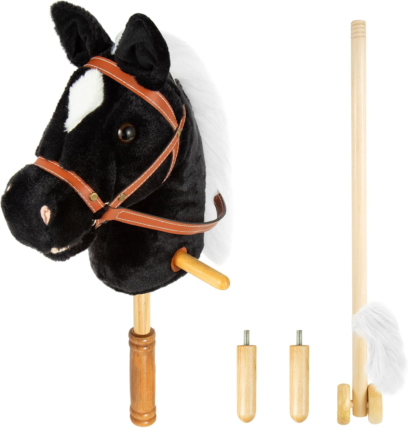 Morytale Plush Horse Riding 39Inch,Horse Provides Fun Pretend Play for Toddlers & Preschoolers， Clip-Clop Sounds