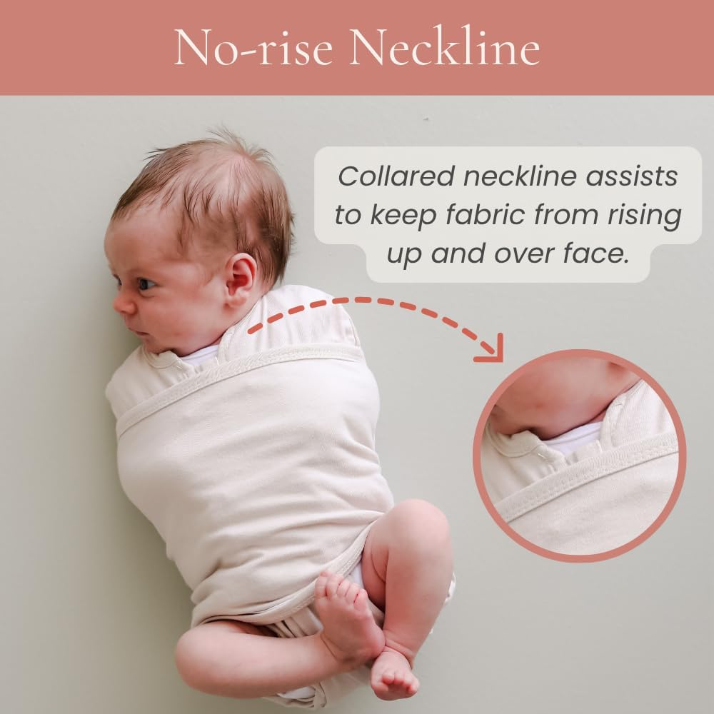 Emb&eacute; 2-Way Starter Swaddle Blanket, 2.5KG - 7 KG, 1.0 TOG, Nappy Change W/O Unswaddling, Legs in and Out Design, Warm up or Cool down 100% Cotton, 0-3 Months (Angle Stripe) image number 3