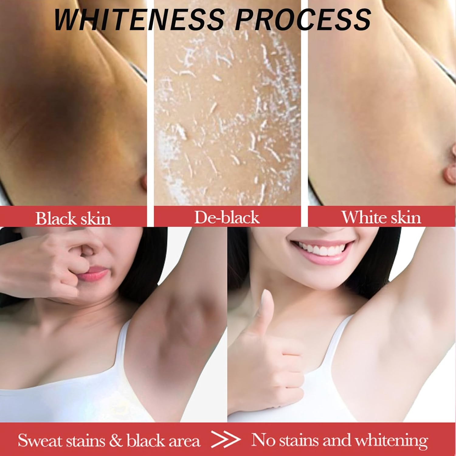 Skin Whitening Cream Gentle Formula Cherry Blossom for Dry Arm Black Spots Body Legs Underarms Bikini Area Skin Whitening Bleach with Smoothness Moisturizng 40G 1.4OZ image number 1