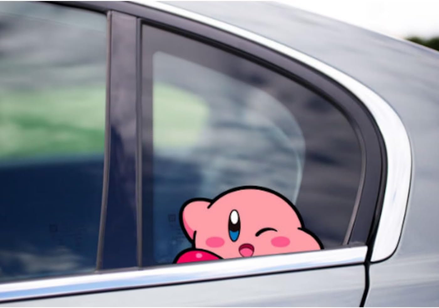 Rawan Fresh Car Stickers - Anime Pink Vinyl Sticker, Peeking Car Decals, Funny Stickers - Waterproof Bumper Stickers for Cars, Truck, Motorcycle, Wall, Window and Laptop. image number 3