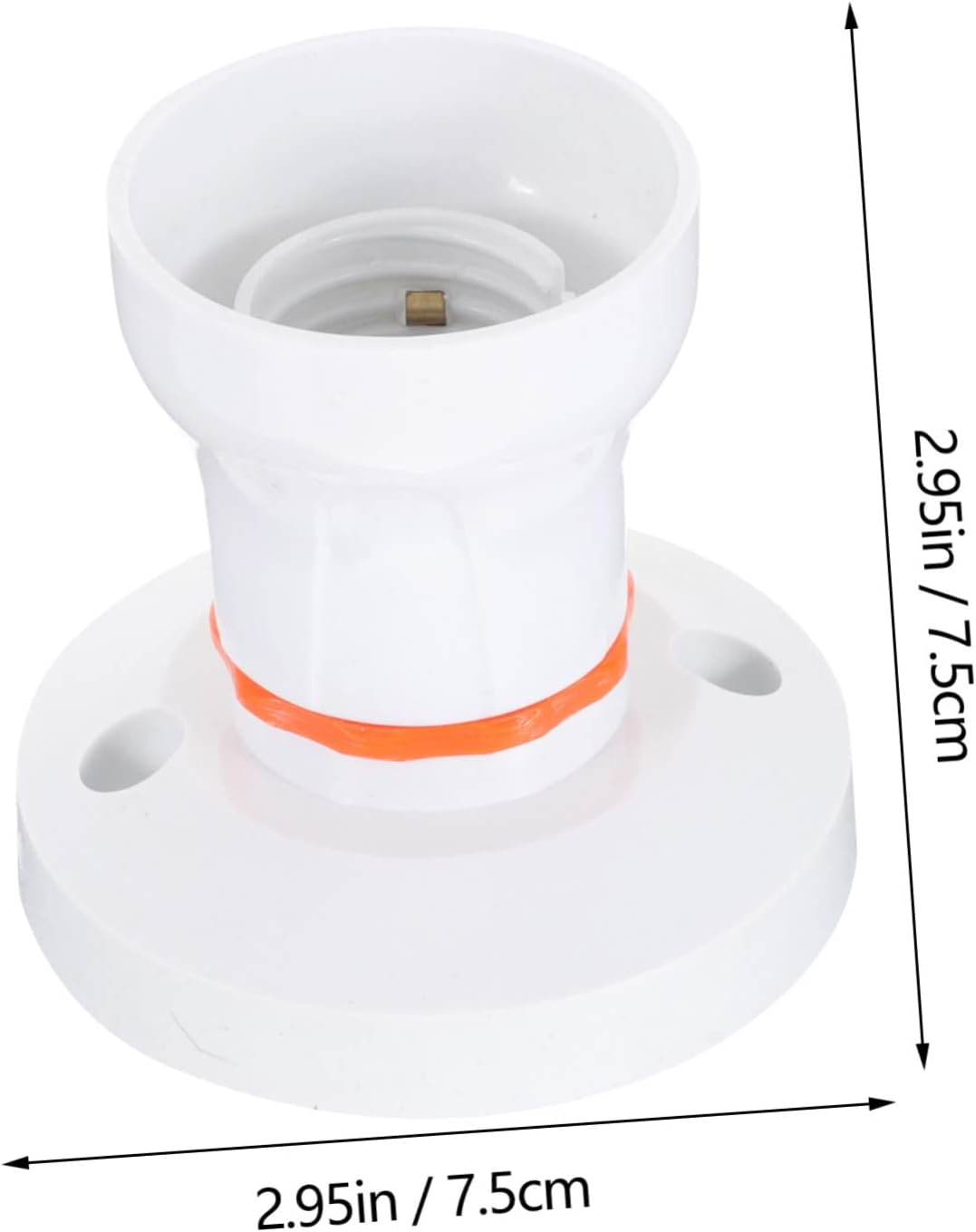 Veemoon 4 Pcs Light Light Bulb Base Holders Screw in Outlet for Lamp Repair Kit Lamp Parts Plug Adapter Abs Screw-In White Ceiling B22 image number 5