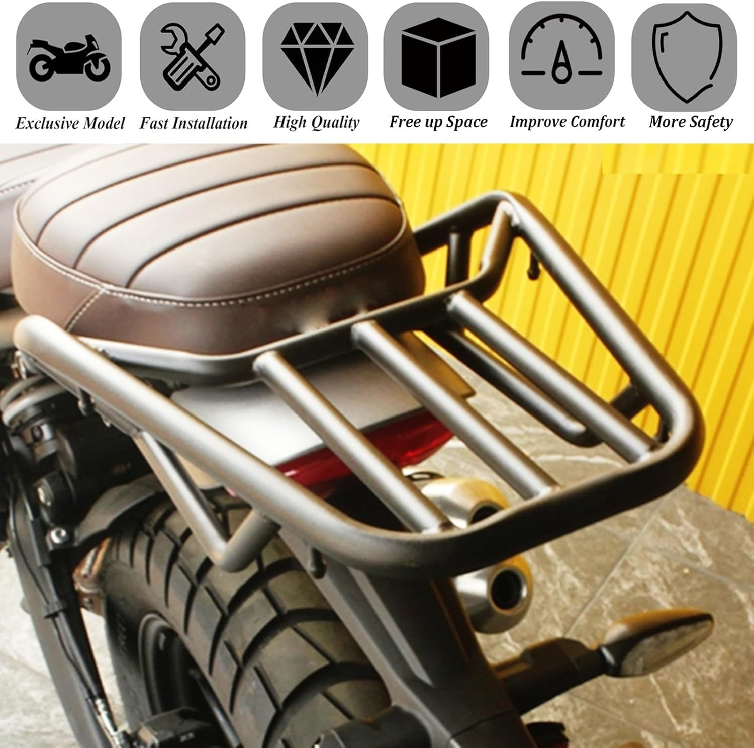 Compatible with Triumph Scrambler 400X Speed 400 2024 Motorcycle Rear Luggage Rack Cargo Carrier Top Case Holder Support Bracket Extender Shelf Holder Motorbike Accessories image number 1