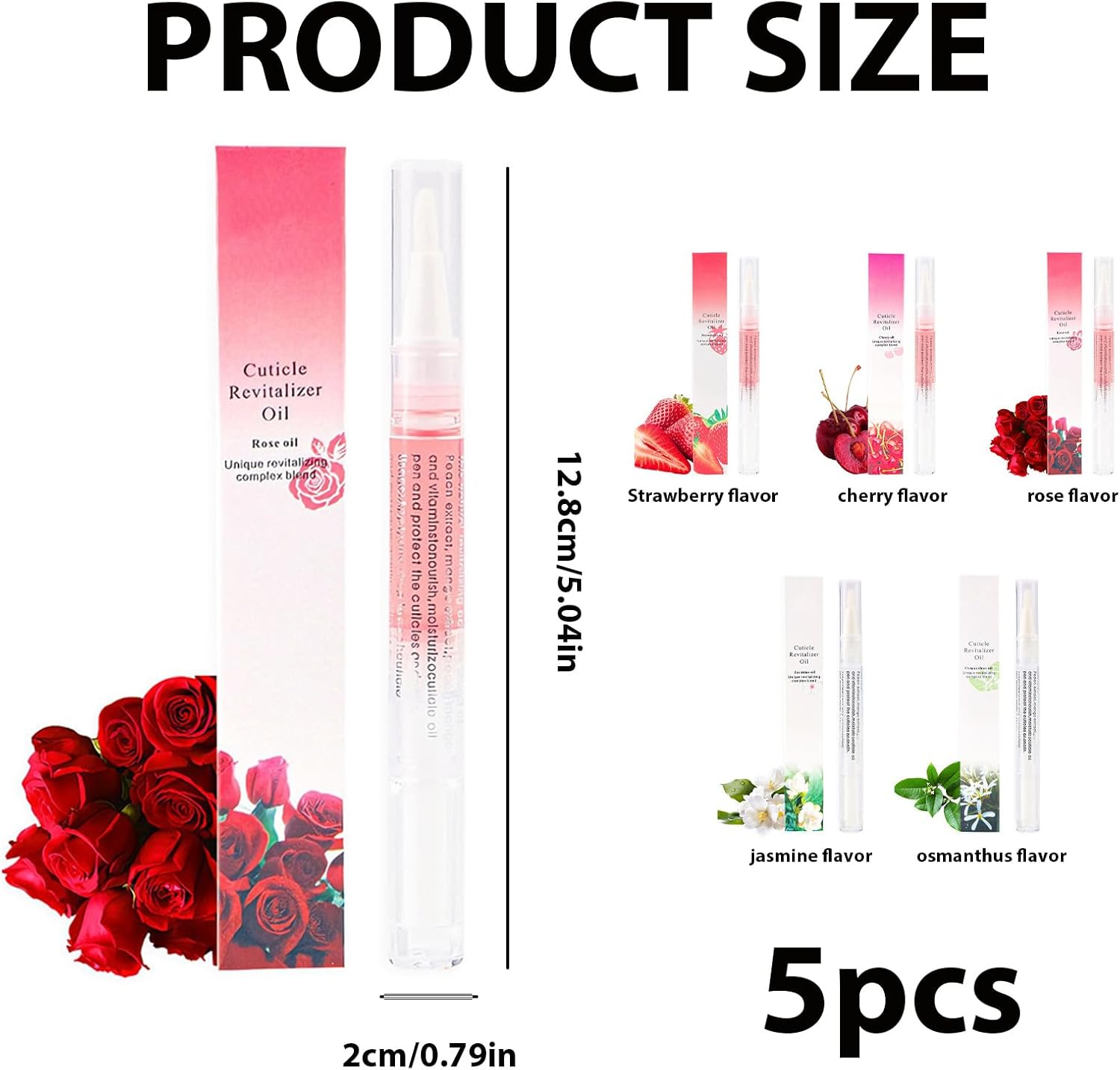 5 Pcs Cuticle Oil, Nourishing Nail Oil Pen, Precision Nail Oil Pen, Suitable for Dry Cuticles, Nail Care, Nail Hydration Daily Manicure