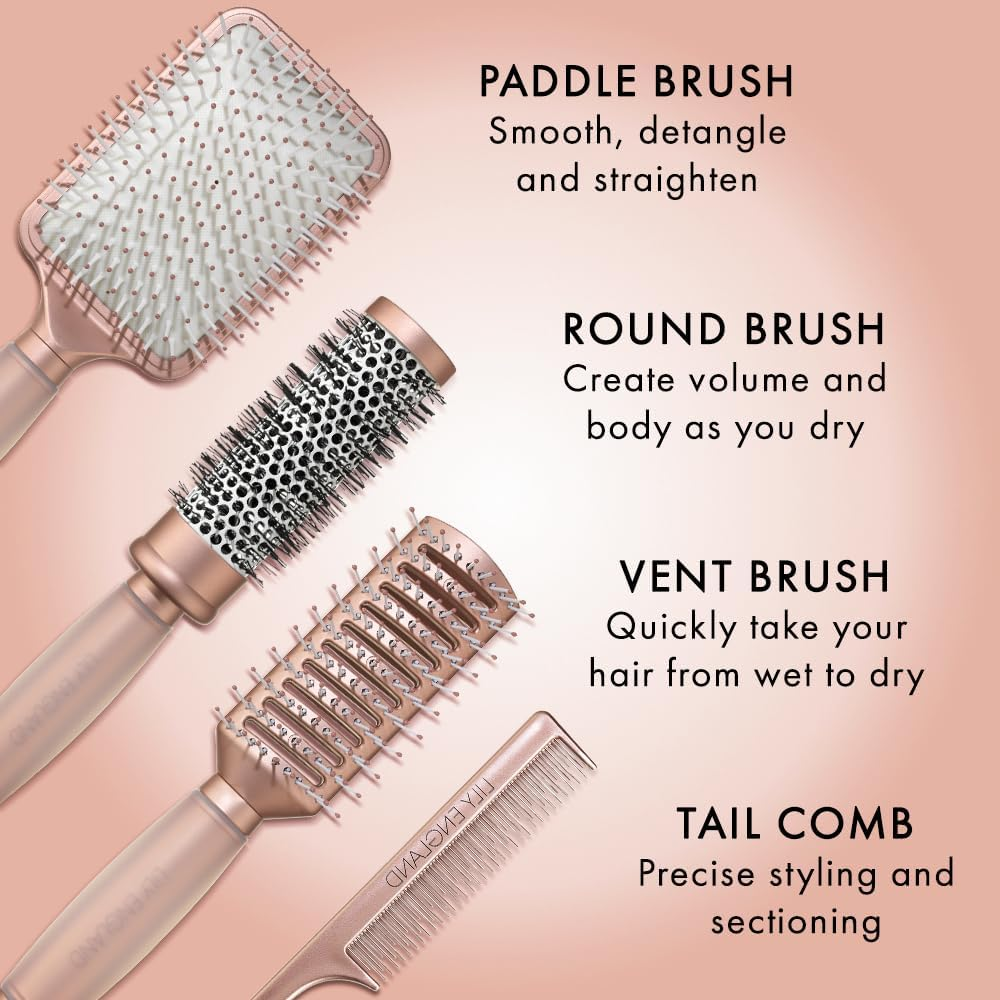 Hair Brush without Pulling, Brush for Detangling, Women'S Gift, Paddle Brush, Comfortable Bristles for Hair and Scalp, Brush for All Hair Types (Matte Rose Gold) - Matte Rose Gold image number 4