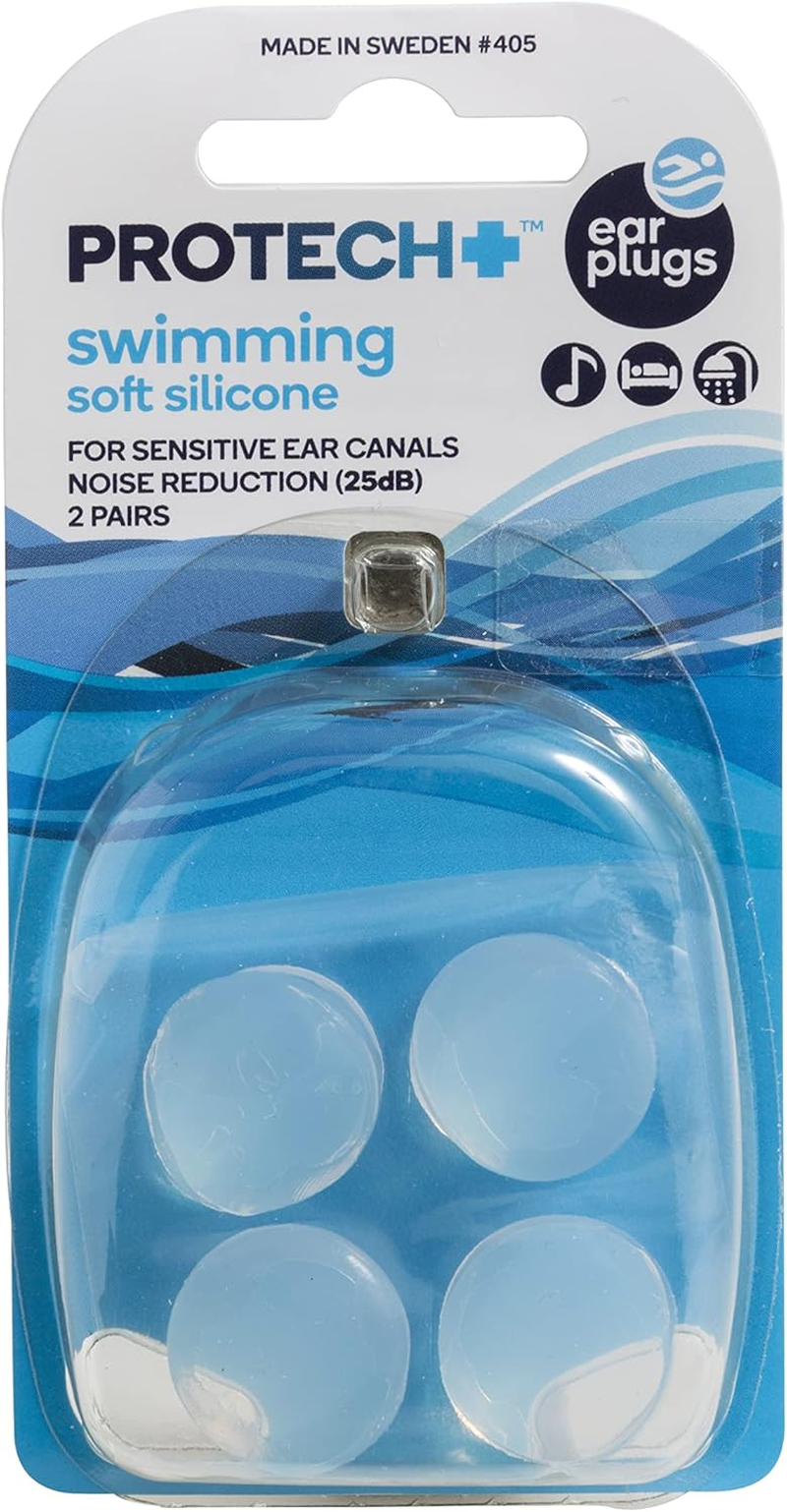 Protech Ear Plugs Swimming Soft Silicone - 2 Pairs