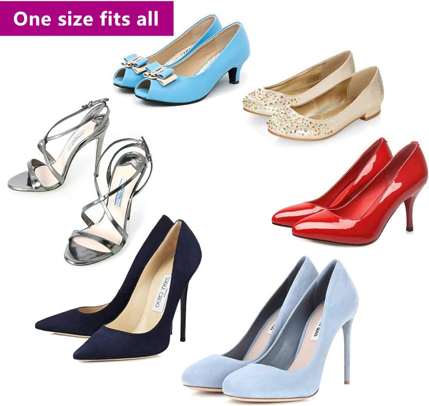 Metatarsal Pads Ball of Foot Cushions for Women, Soft Gel High Heel Cushion Insert for Pain Relief Forefoot Party Feet Anti-Slip Insole One Size Fits All - 3 Pairs&hellip; image number 3