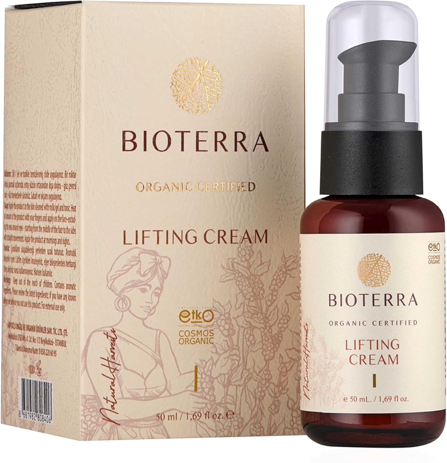 BIOTERRA Collagen Booster Lifting Cream &ndash; Face Moisturiser with Donkey Milk & Aloe & Coconut Oil - Anti-Aging Skin Tightening Cream to Reduce Wrinkles - 100% Natural Firming Face Cream for Smooth & Youthful Skin - Day and Night Skincare for All Skin Types - Dermatologist Tested (50Ml) image number 6