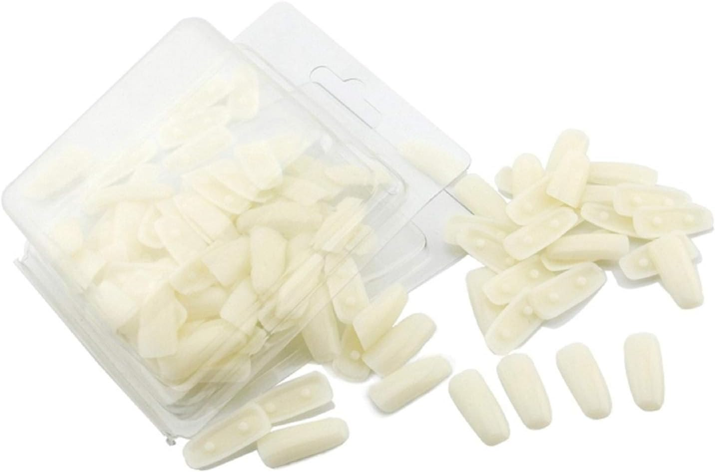 KADS 100 Plastic Tips for Practice Use Practice Training Nail Art False Tips Display Training Tool