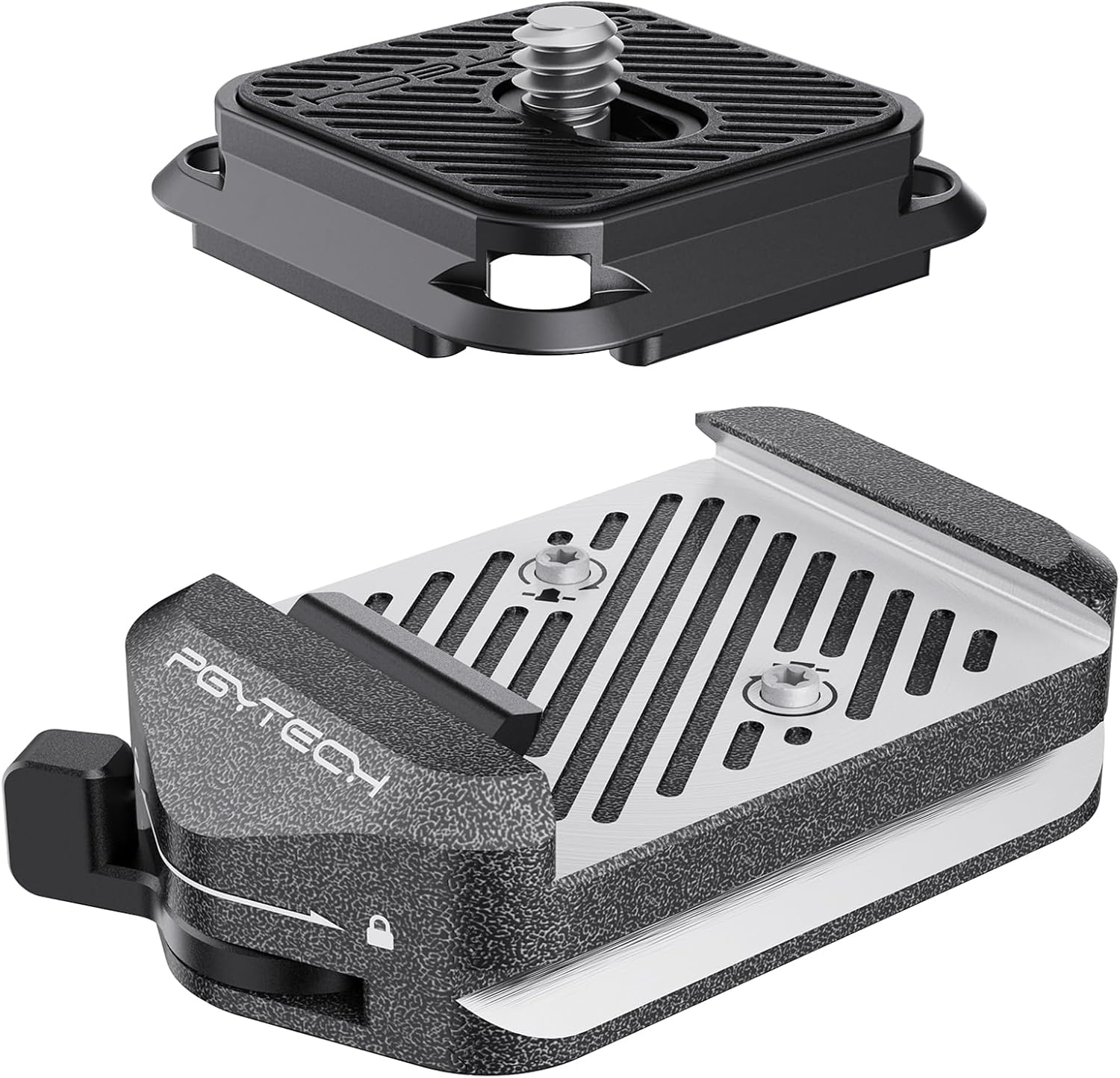 PGYTECH Quick Release Clamp V2, Compatible for Arca Swiss Plate Camera Mount Adapter with 1/4" to 3/8" Screw Thread for Tripods/Gimbals/Sliders/Stabilizers(Only Clamp) image number 5