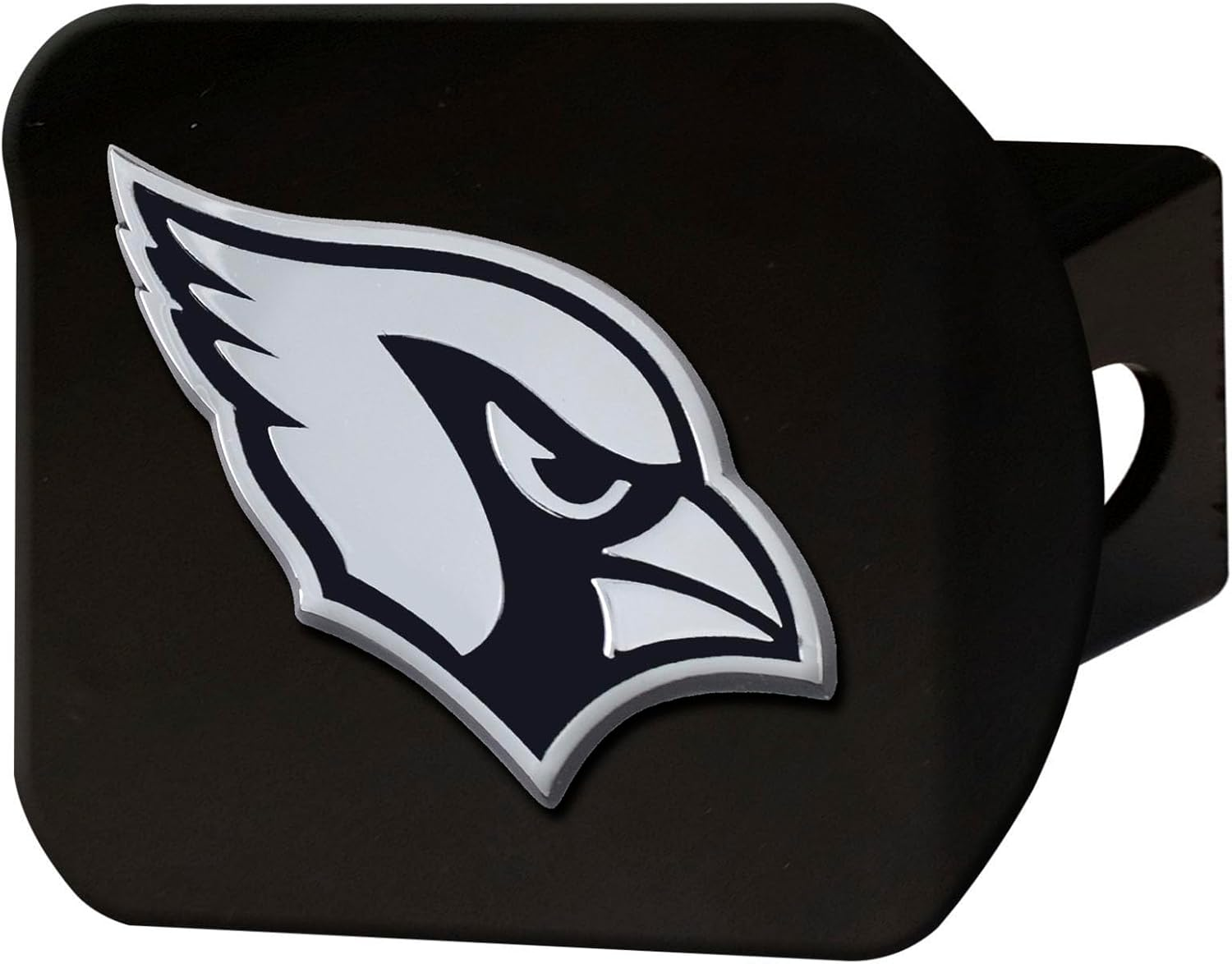 FANMATS 21486 Arizona Cardinals Black Metal Hitch Cover with Metal Chrome 3D Emblem image number 5