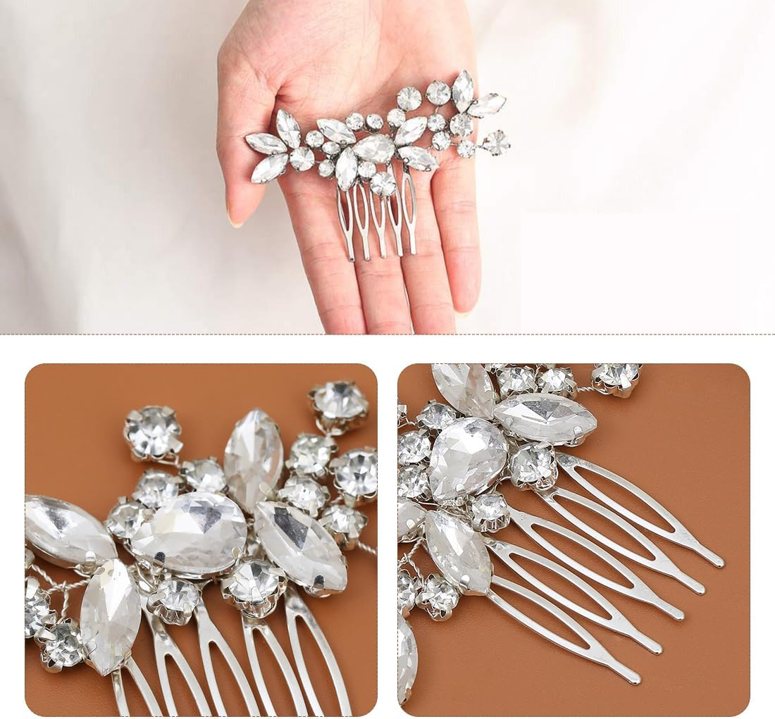 Bridal Wedding Hair Comb Crystal Hair Accessories, Crystal Bridal Headpiece, Bridal Hair Accessories for Women and Girls image number 1