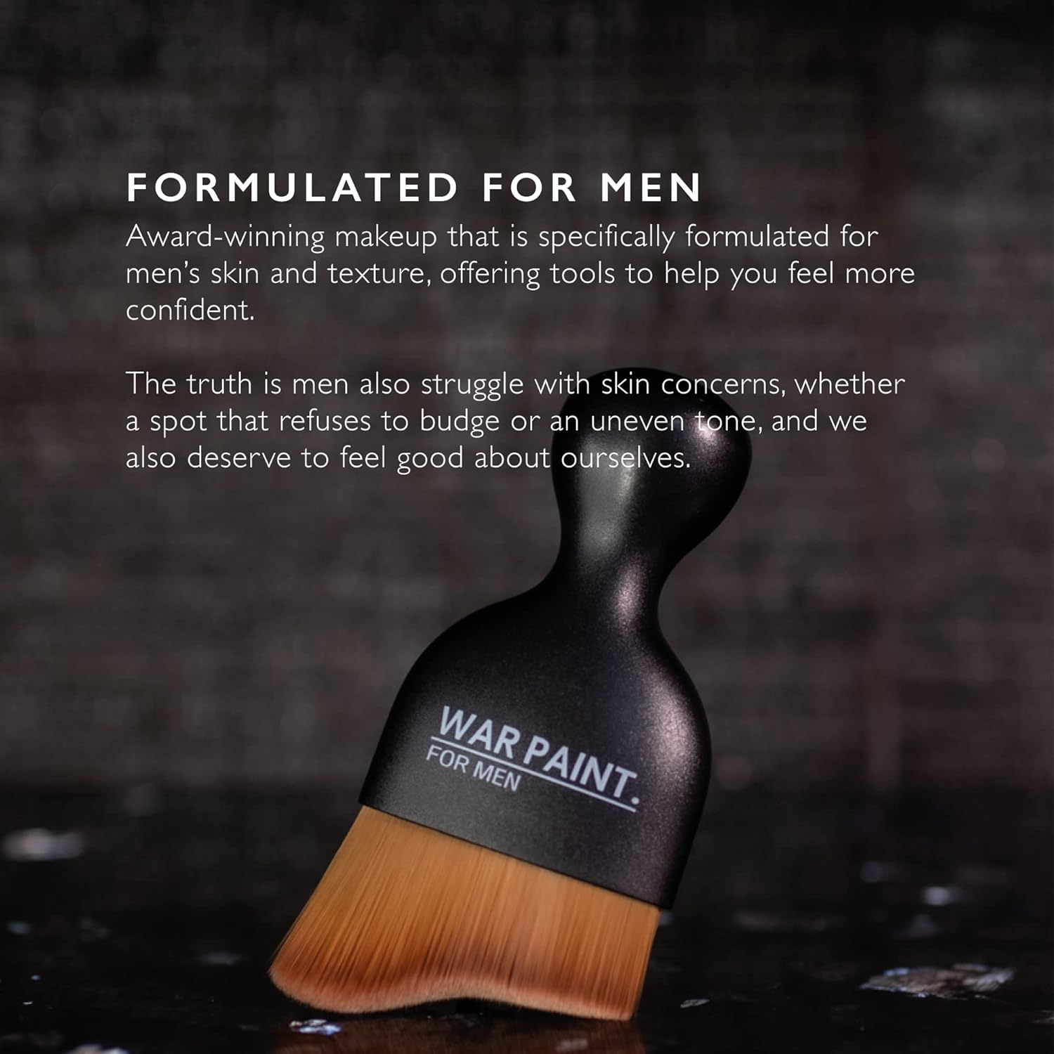 War Paint Angled Makeup Application Brush for Men, 40 G