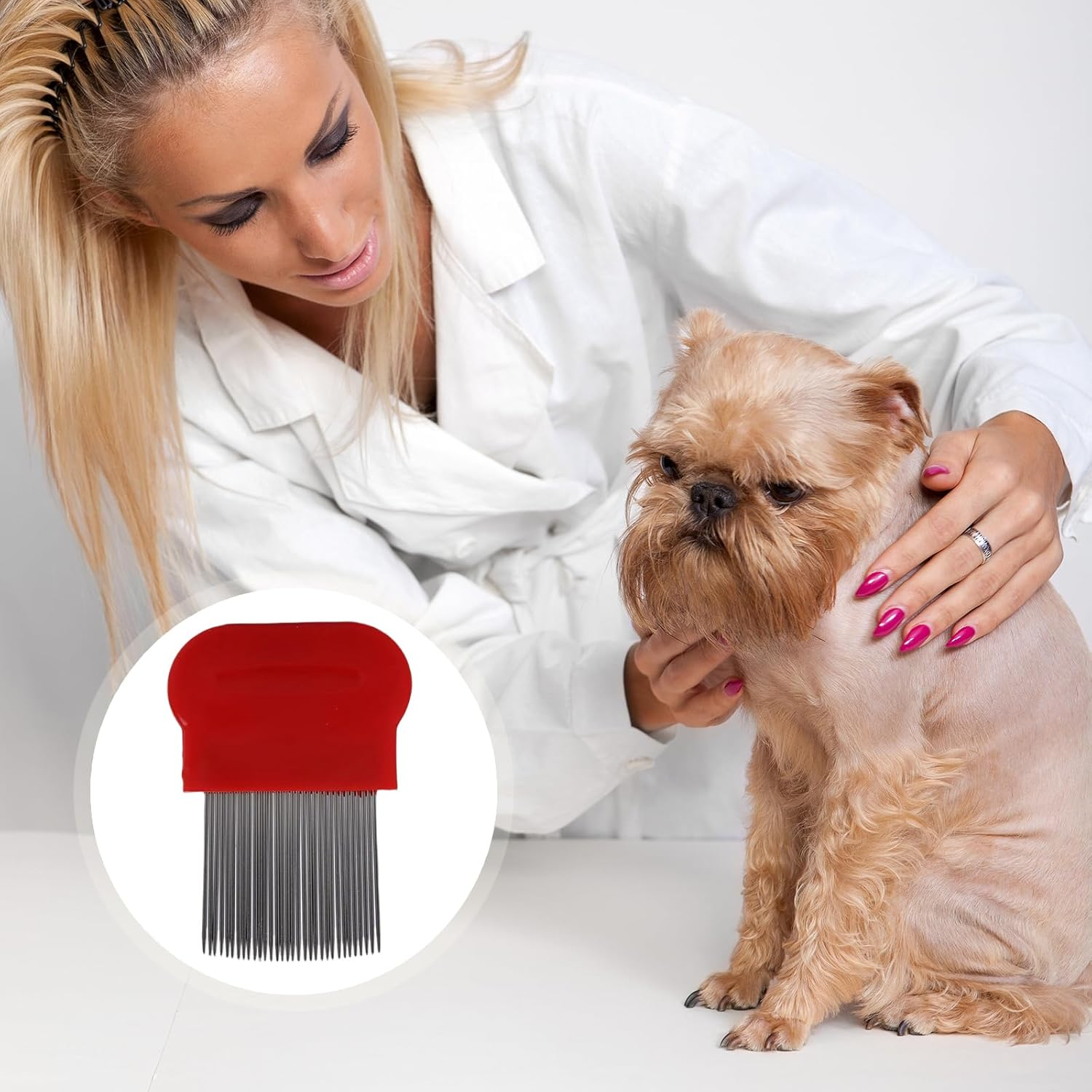 TELAIN 3 Piece Scalp Care Combs Hollow Teeth for Dandruff Removal & Massage Brush for Healthy Scalp, Removal of Dirt and Dandruff, Brown & Red (Set of 3) image number 4