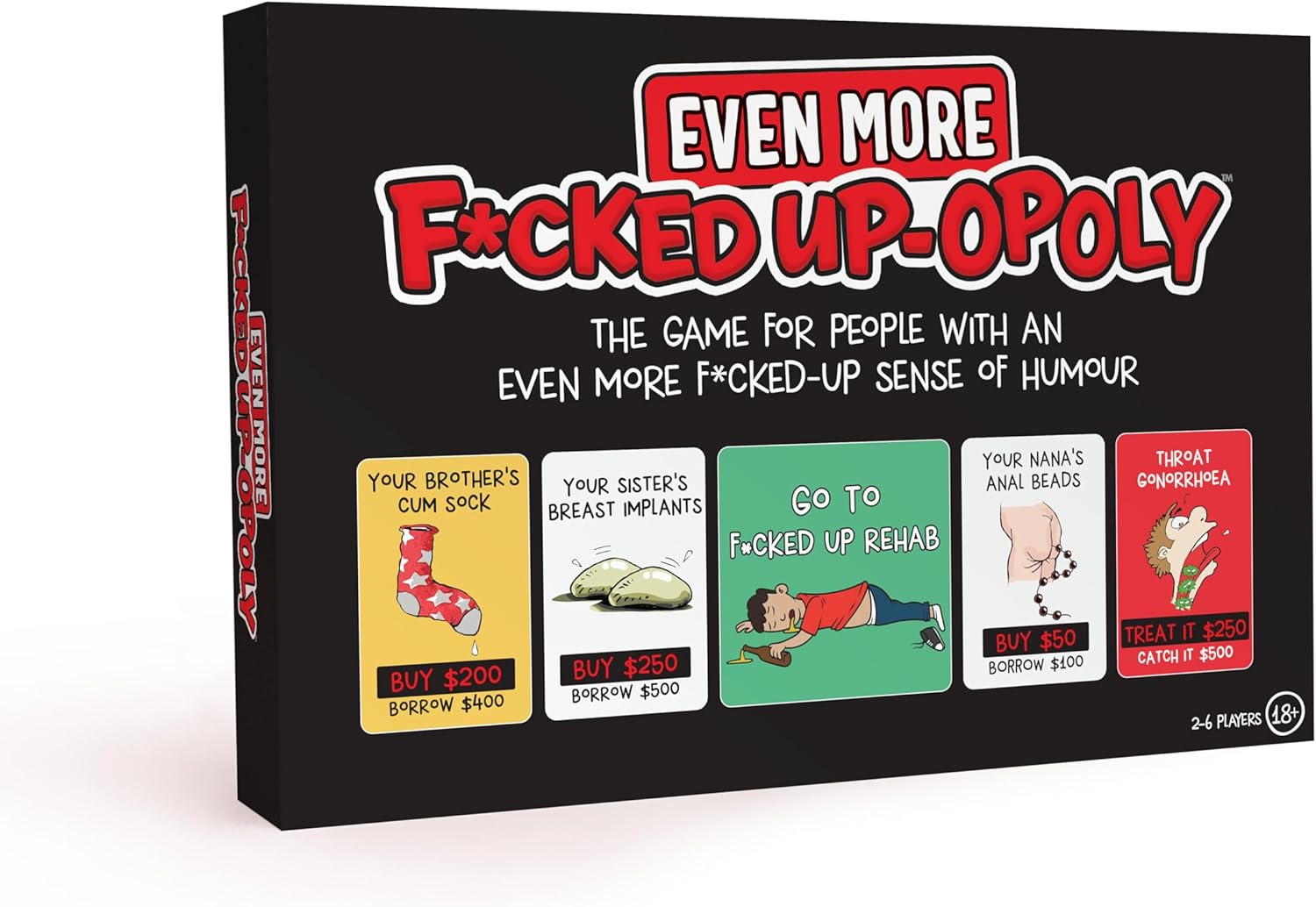 Imagination Gaming | F***KED up Opoly Even More F***KED up | Outrageous Adult Party Board Game | Inappropriate Humor Game for Adults | Game Night Chaos Included | 2&ndash;6 Players | 18+ image number 5