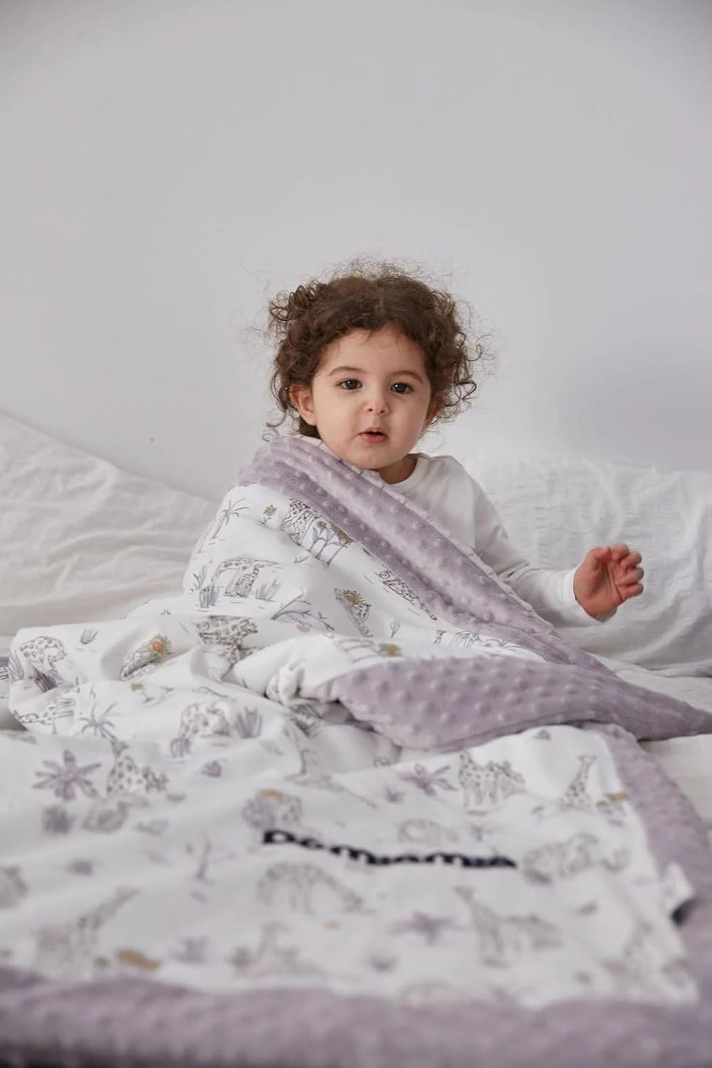 Domimia Thick Padded Minky Cotton Kids Blanket, Butterfly Soft Coziness, 3D Dotted Fabric Blanket- 2.5 Tog image number 1