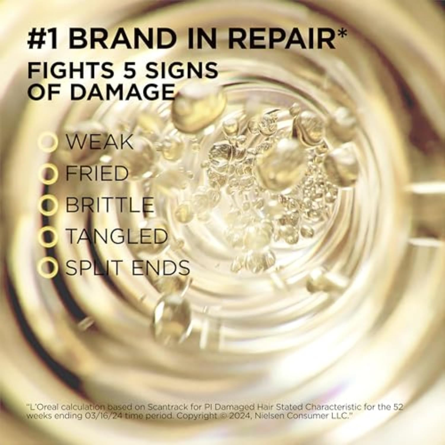 L'Oreal Paris Elvive Total Repair 5 Protein Recharge Leave in Conditioner Treatment, and Heat Protectant, 2 Pack, (5.1 Ounce Each) (Packaging May Vary) image number 1