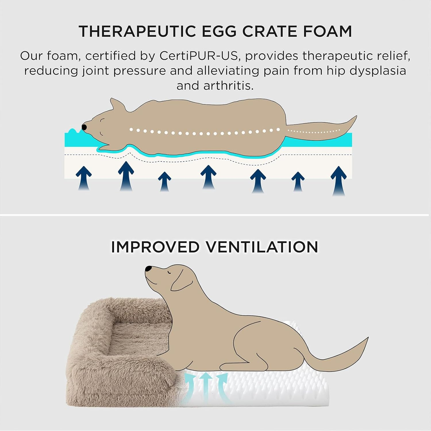 Medium Dog Bed Washable - Waterproof Pet Bed for Medium Dogs & Cats, Non-Slip Bottom | Breathable Removable Cover | Australian Pets Comfort Couch image number 4