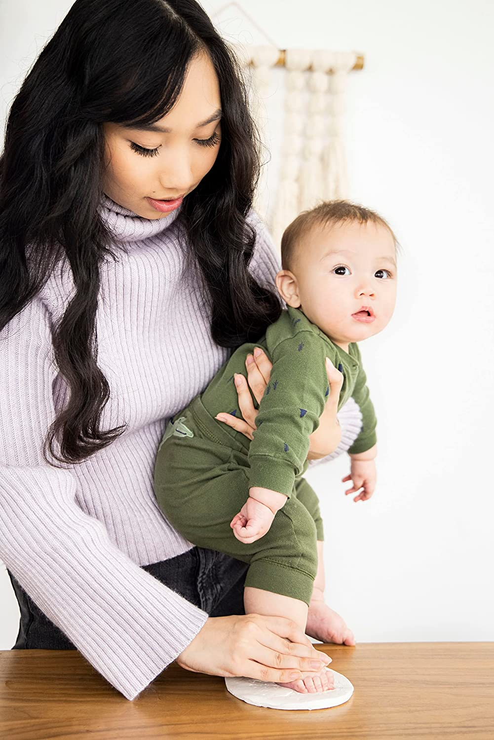 Tiny Ideas Baby'S Handprint or Footprint Christmas Ornament, Easy No-Bake Keepsake Kit, Creative New and Expecting Parents, Clay image number 4