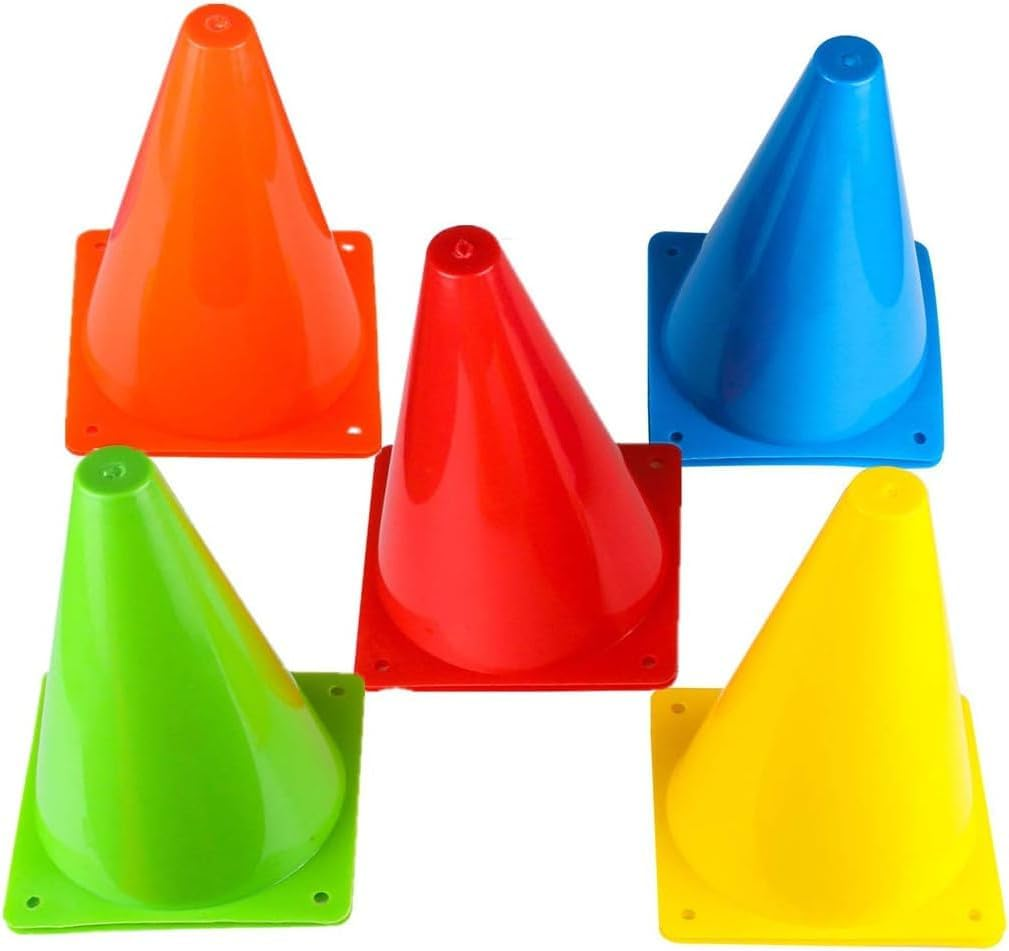 YKHNIS Soccer Cones, 10 Pack Multipurpose Training Cones,Football Training Cones,Agility Field Marker Cones for Basketball Football Drills Training, Outdoor Activity or Events image number 2