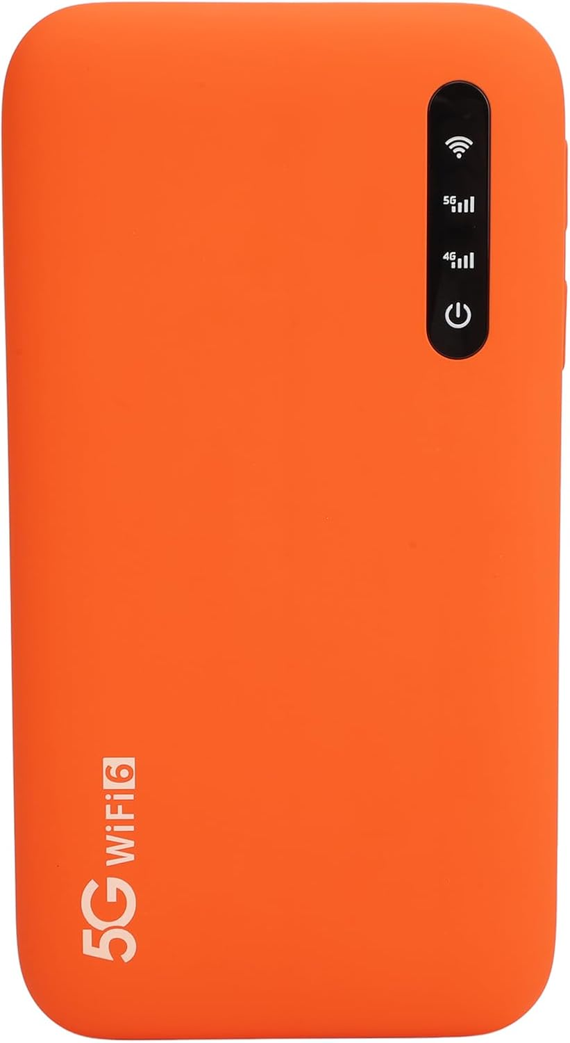 5G Mobile Hotspot, High Speed Wifi 6 Portable Router with SIM Card Slot, Supports 16 Device, Wifi Device for Travel, 6100Mah Battery image number 2