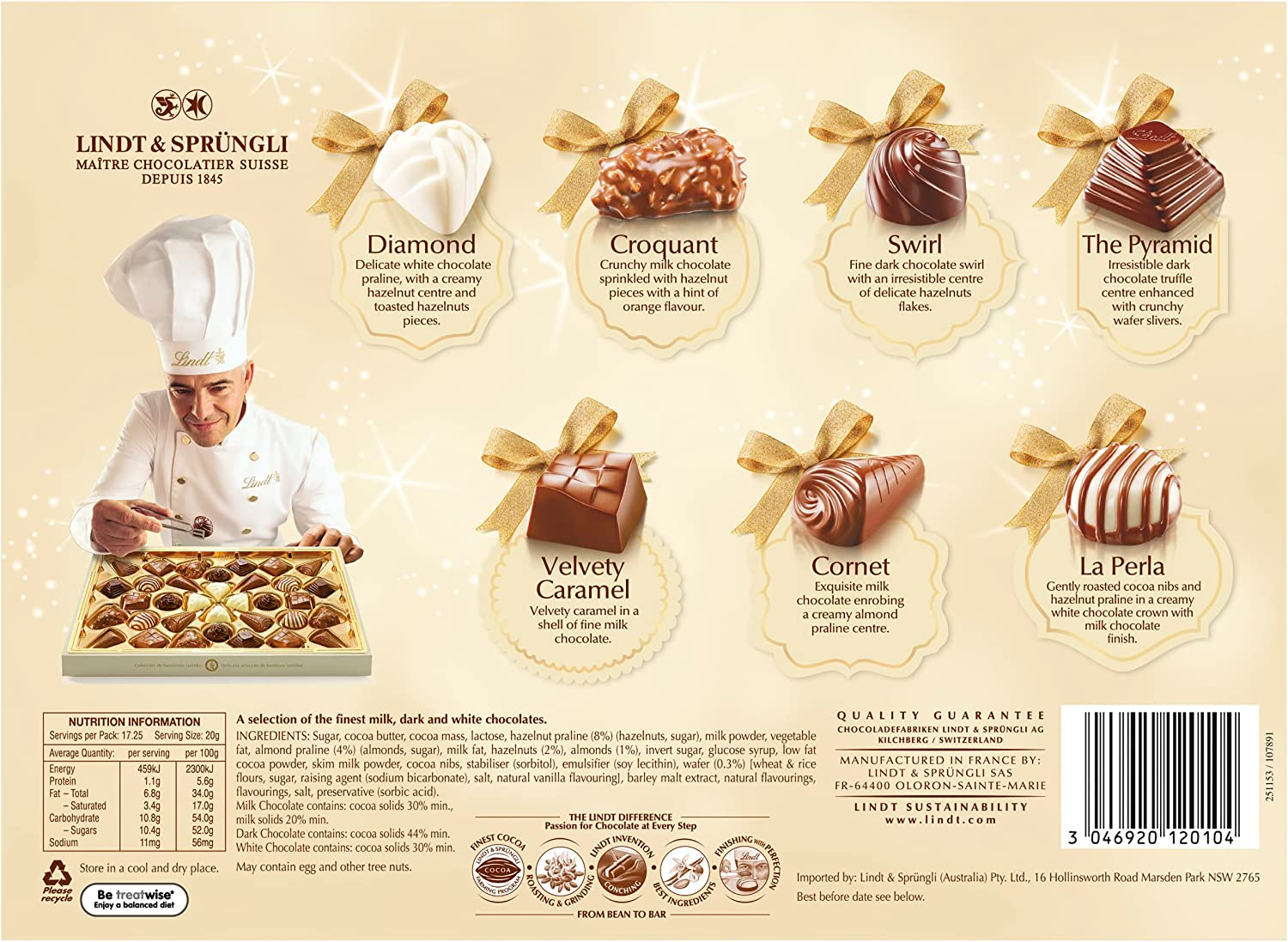 Lindt Prestige Selection Chocolate Pralines Box 345G image number 4