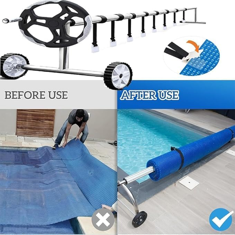 Pool Solar Cover Reel Attachment Straps Kit, 24Pcs Pool Solar Cover Reel Attachment Straps Kit, Swimming Pool Solar Blanket Cover Reels Straps Solar Blanket Straps image number 2
