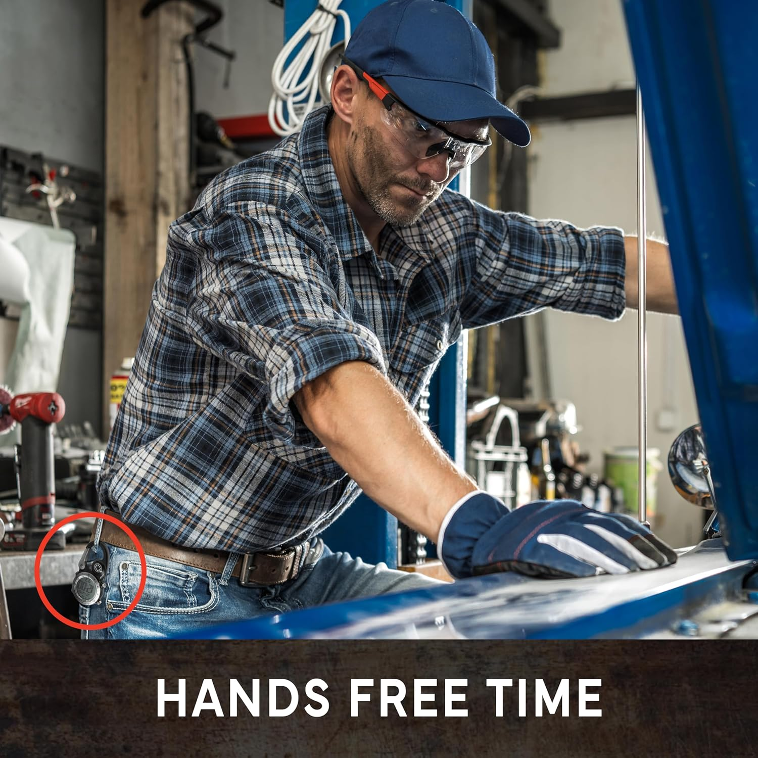 Dakota Digital Backpacker Clip-On Watch &ndash; Rugged Waterproof Fob Watch with Compass, Stopwatch, Alarm & Dual Time | Heavy-Duty Alternative to Pocket Watch for Men & Women | Ideal for Camping, Defence, Tradies &ndash; BLACK image number 5