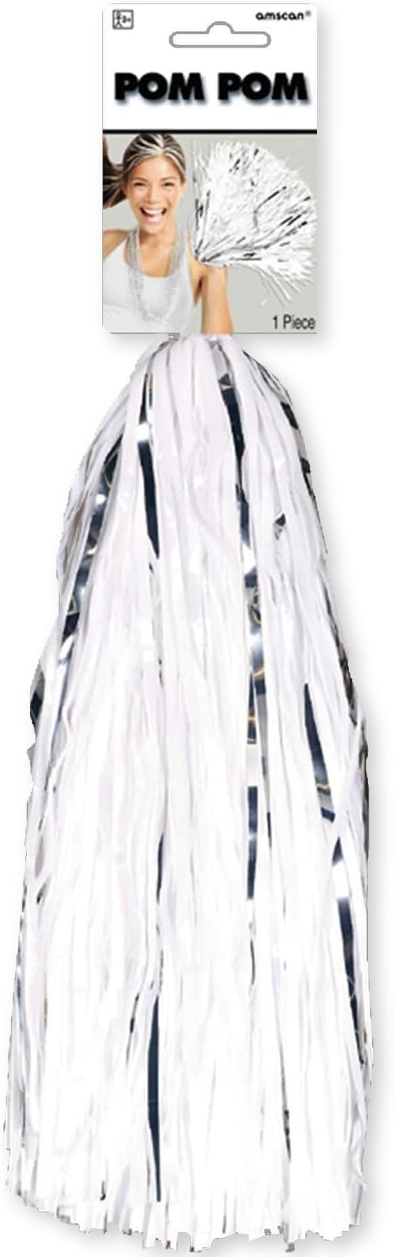 Amscan Perfect Team Spirit Metallic Cheer Pom-Pom, Yellow