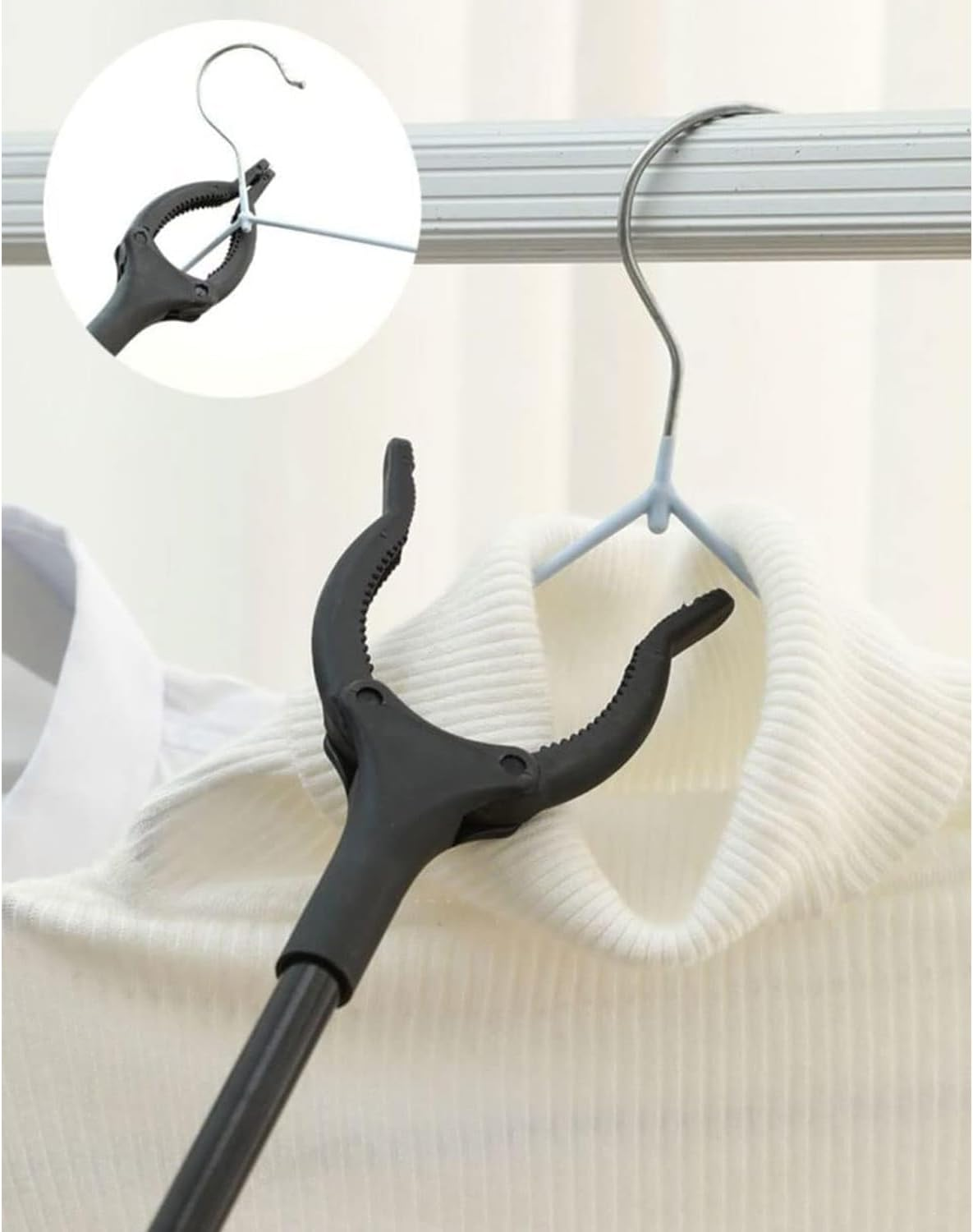 YUNYU 2Pcs Lightweight 30Cm Iron Pipe Rubbish Grabbers - Portable Grabber Tongs for Easy Rubbish Collection at Home, Balcony, Bathroom image number 1