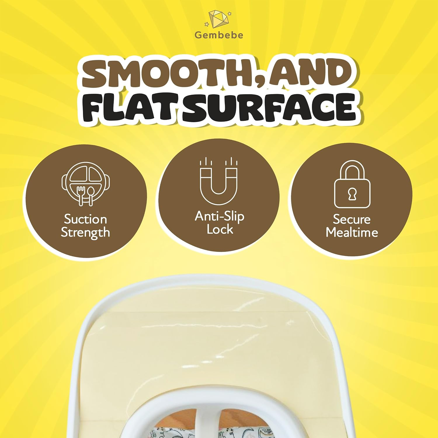 Suction Solver Sticker Compatible with Stokke Tripp Trapp Tray Safe Adehisve Placemat Improves Suction Keeps Suction Bowls and Toys Baby High Chair Placemat (2, Tray Shape with Cleaning Kit) image number 2