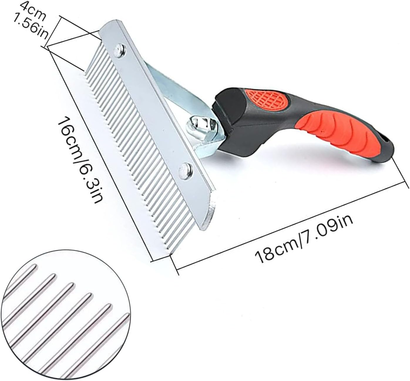 Paifeancodill Cleaning Brush, Horse Sweat Scraper Pet Horse Hair Brush, Horse Nail Rake Comb Steel Comb for Hair, Horse Hair Comb Horse Brush Horse Shedding Comb Horse Hair Brush Pet Dematting Brush image number 5