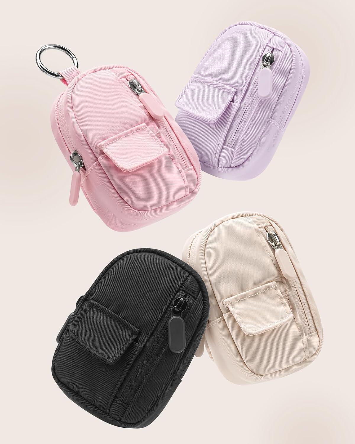 SQERO Soft Camera Case for Digital Camera KODAK PIXPRO FZ55/ FZ45/CAMKORY DC403 FHD 1080P,Travel Camera Pouch, Carry Case Bag Cute Small - Beige image number 4