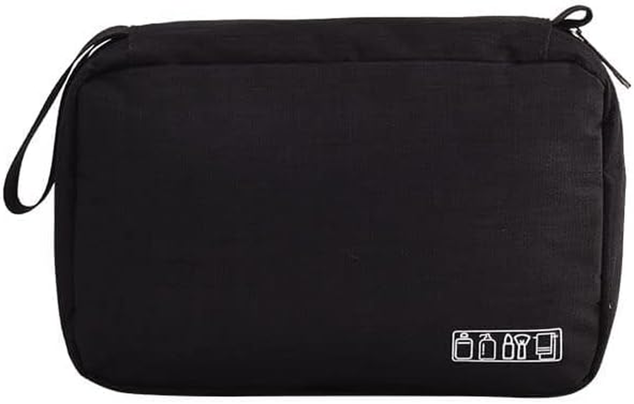Small Compact Travel Hanging Toiletry Bag, Mini Carry on Toiletry Bag for Men and Women, Toiletries, Water Resistant, Black image number 3