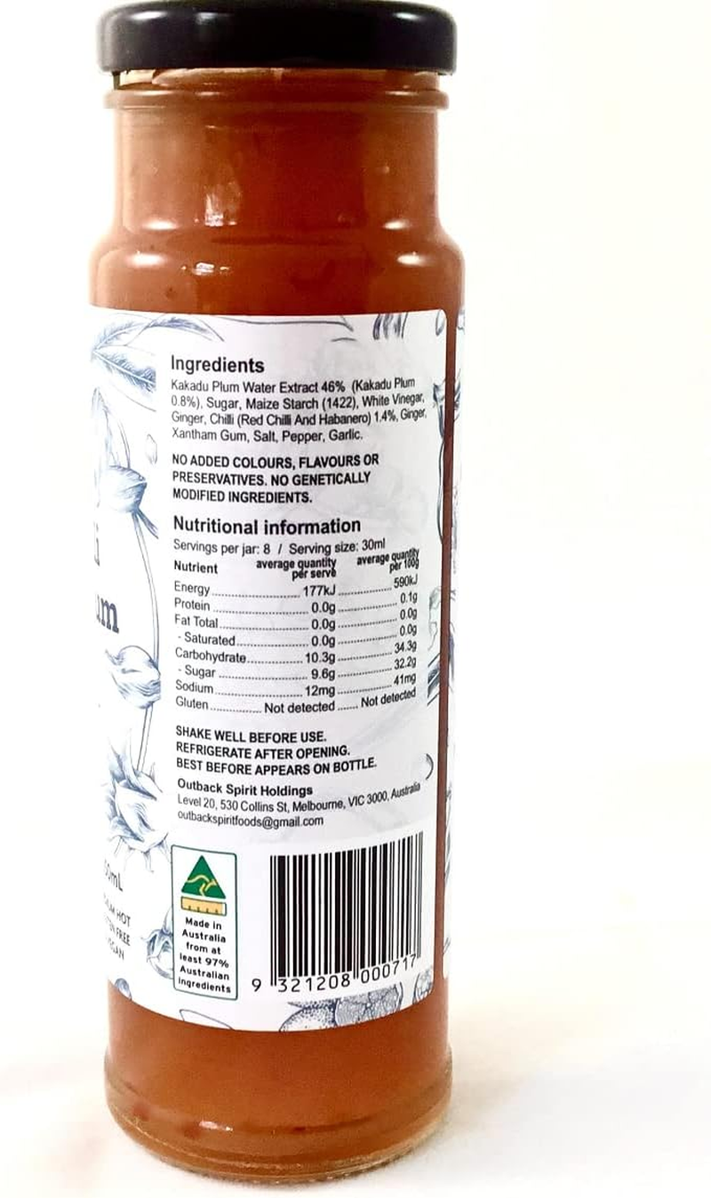Outback Spirit Sweet Chilli and Kakadu Plum Sauce 250 Ml image number 1