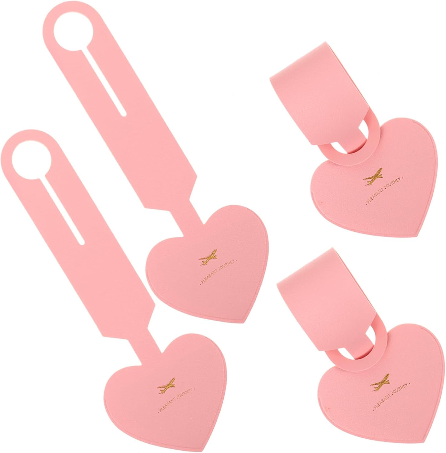 CATIEBYE 4Pcs Luggage Tags Labels Travel Suitcase Tags for Suitcase Name Id Card Holder image number 4