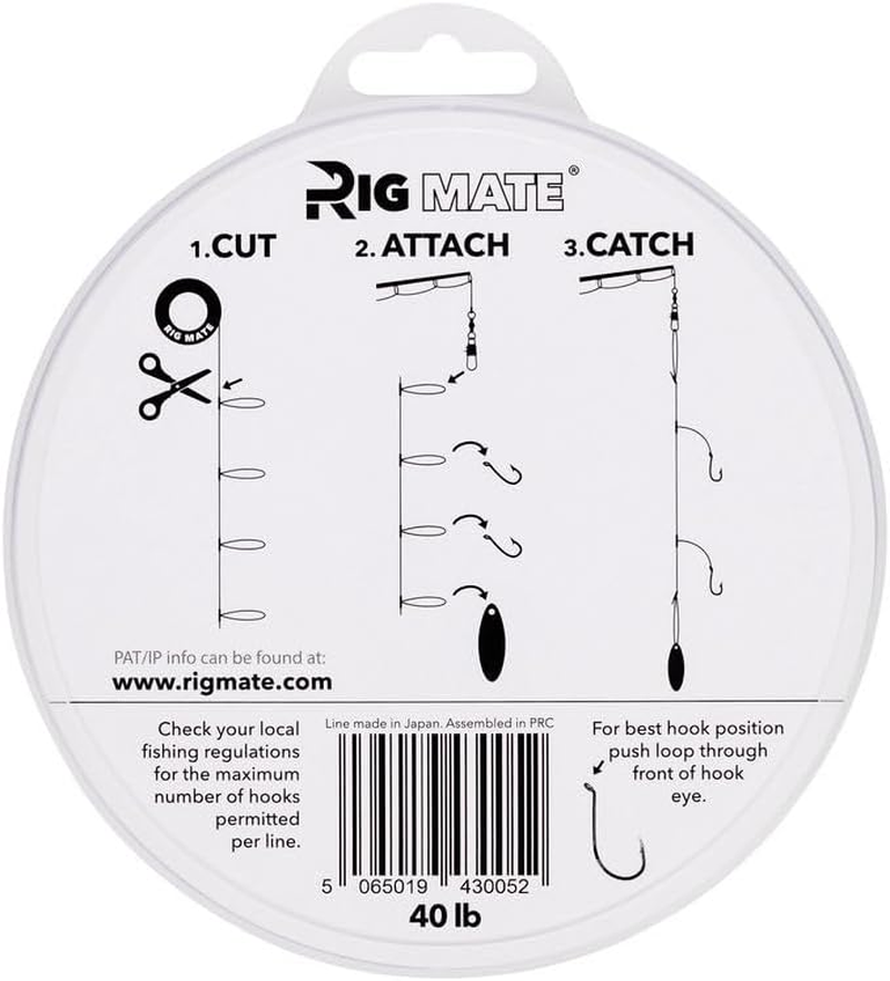 40 Lb Pre-Tied Dropper Loop Rigs. Fishing Line Spool. Loops 18 Inches Apart with 5.5 Inch Loop Size. Perfect for Saltwater & Freshwater Fishing. Perfect for Snapper & Other Bottom Feeding Fish. image number 2