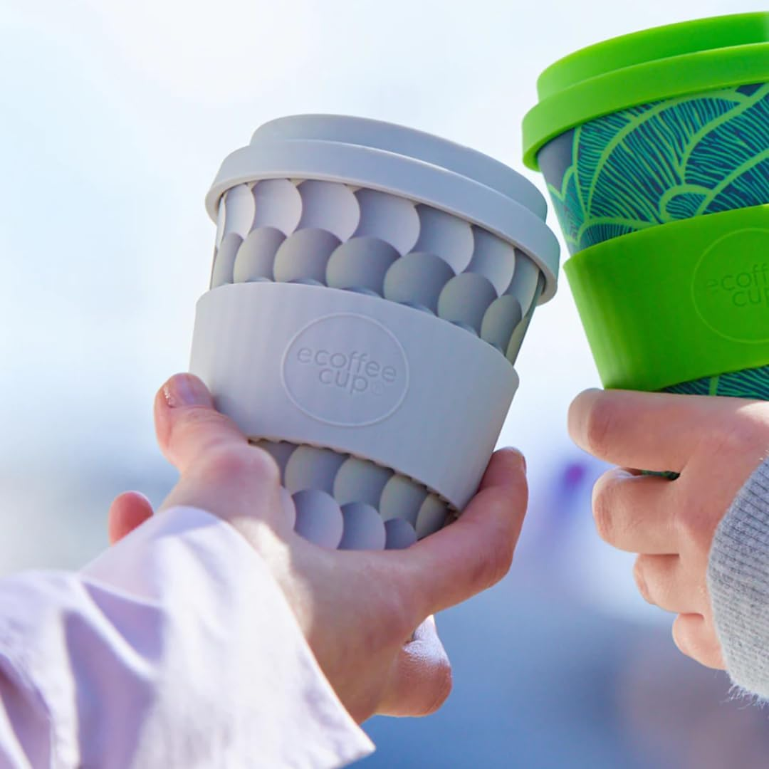 Ecoffee Cup 12Oz (350Ml) Reusable Coffee Cup &ndash; PLA Plant-Based Travel Mug with Silicone Lid, Melamine Free & Dishwasher Safe &ndash; Drempels