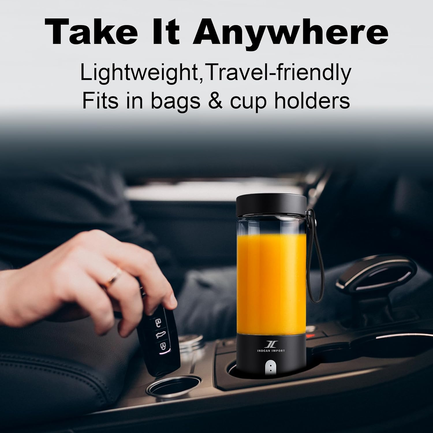 Portable Blender Rechargeable Smoothie & Shake Maker Cordless Personal Travel Blender Bpa-Free Mini Mixer for Juices, Shakes, Baby Food, Home, Office & Gym - Black image number 4