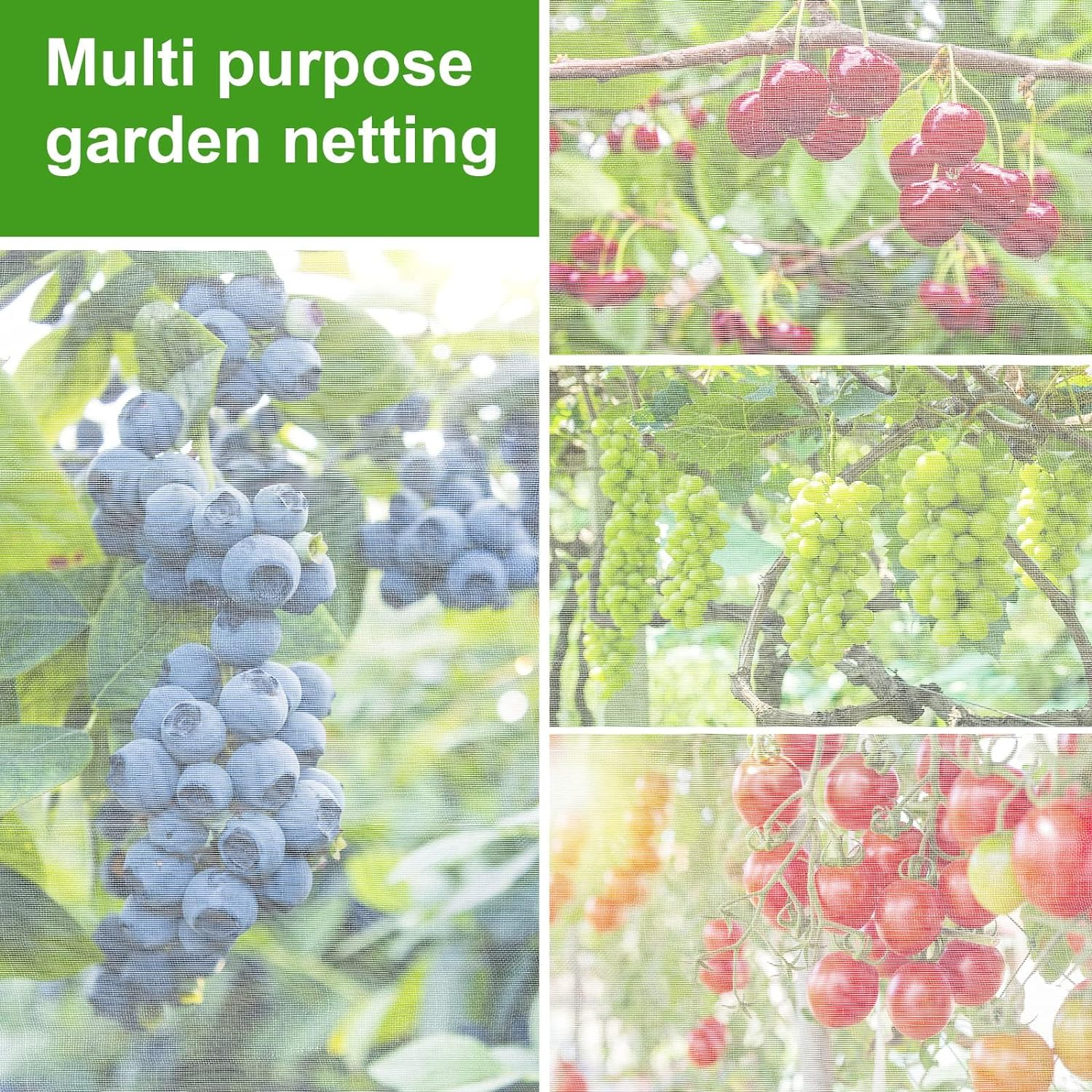 Garden Netting, Plant Covers 10 * 30FT Net Ultra Fine Mesh Protection Netting for Vegetable Plants Fruits Flowers Crops Greenhouse Row Cover Raised Bed Barrier Screen Protection image number 3
