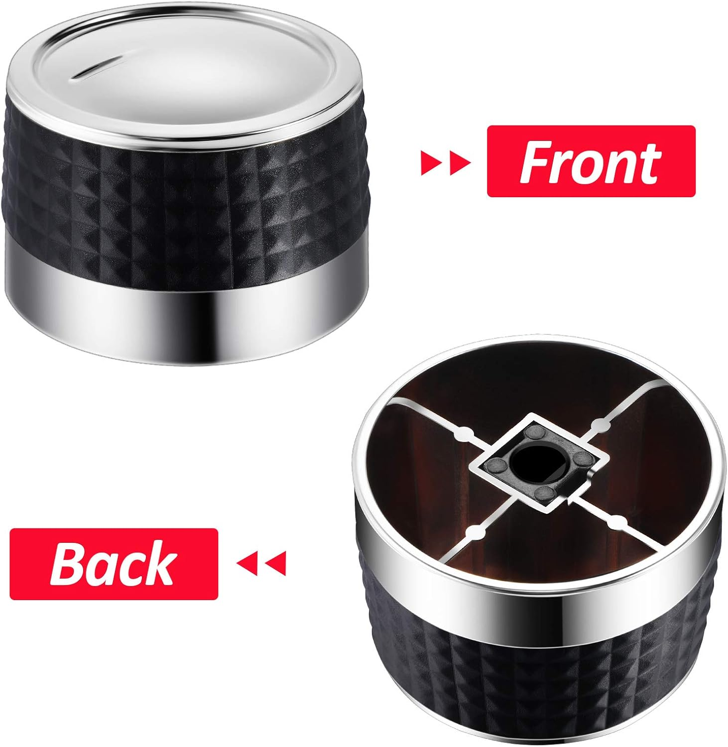 Mudder 4 Pieces Gas Grill Knob BBQ Control Knobs Replacement Rotating Switch Gas Stove Cooker Chrome Control Knob with D Valve Stainless Steel round Knob for Gas Grill Stove Party