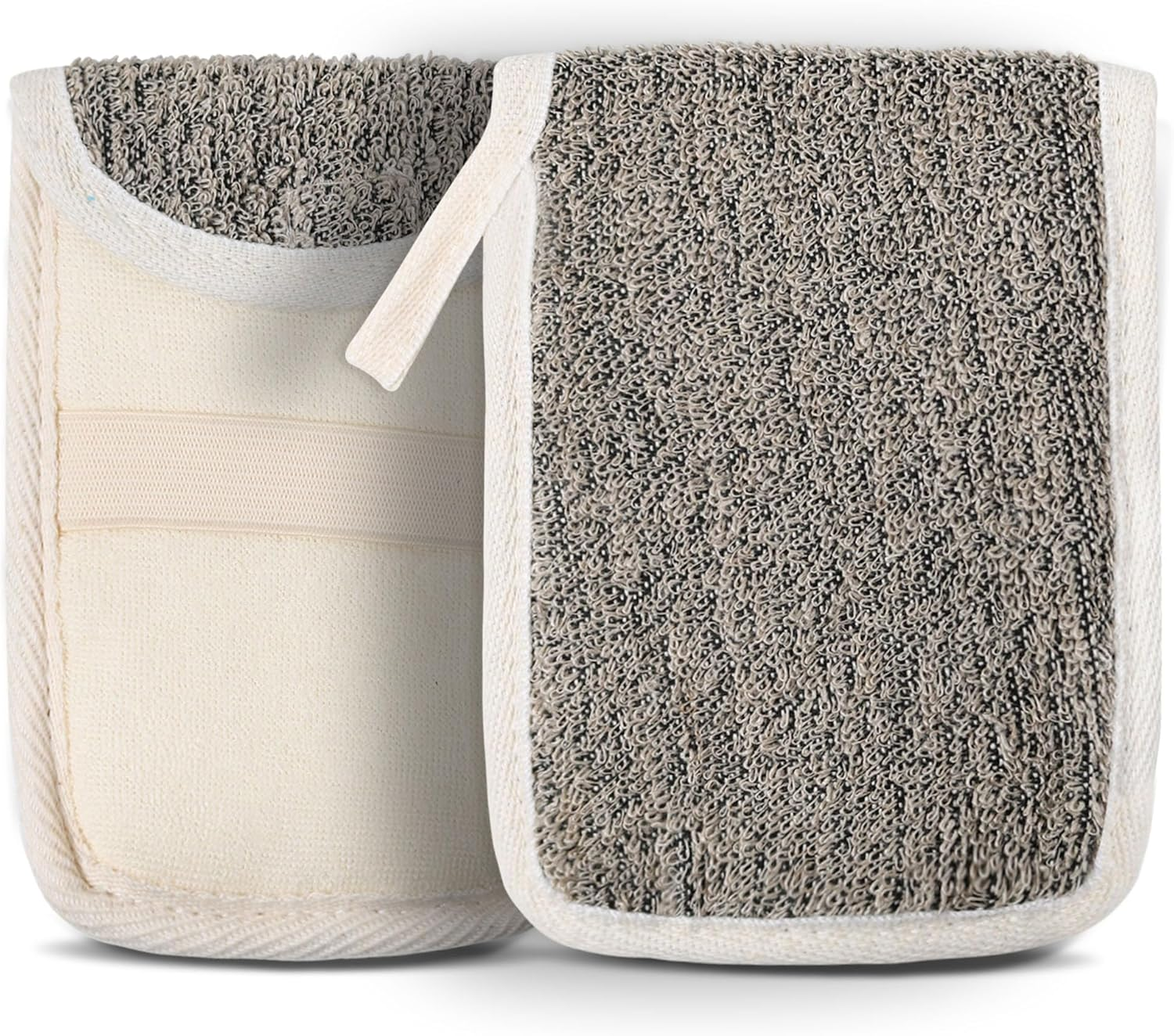 OWIIZI Bar Soap Scrubber Pouch Exfoliating Body Sponge, Bath Scrub Soap Bags for Soap Bars, Soap Saver Exfoliator Shower Pad Lather Sock for Men Women Elderly (2 Pcs)