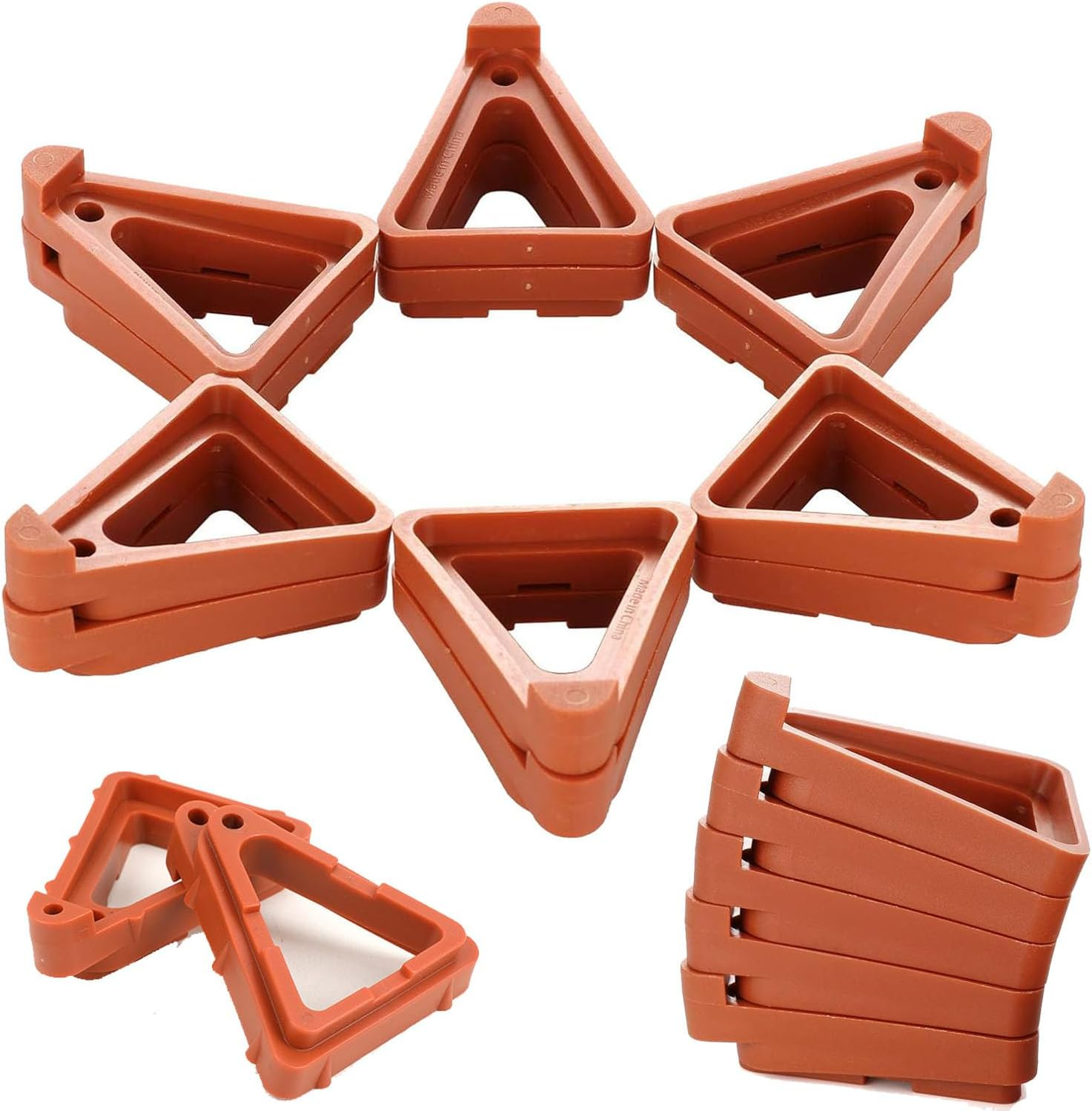 Mtxorvix 24 Pcs Plant Pot Feet, Pot Feet Plant Pot Toes Invisible Triangle Flower Pot Risers Pot Lifters Support PP Garden Flowerpot Risers for Indoor Outdoor Gardening Plant Container (Black)