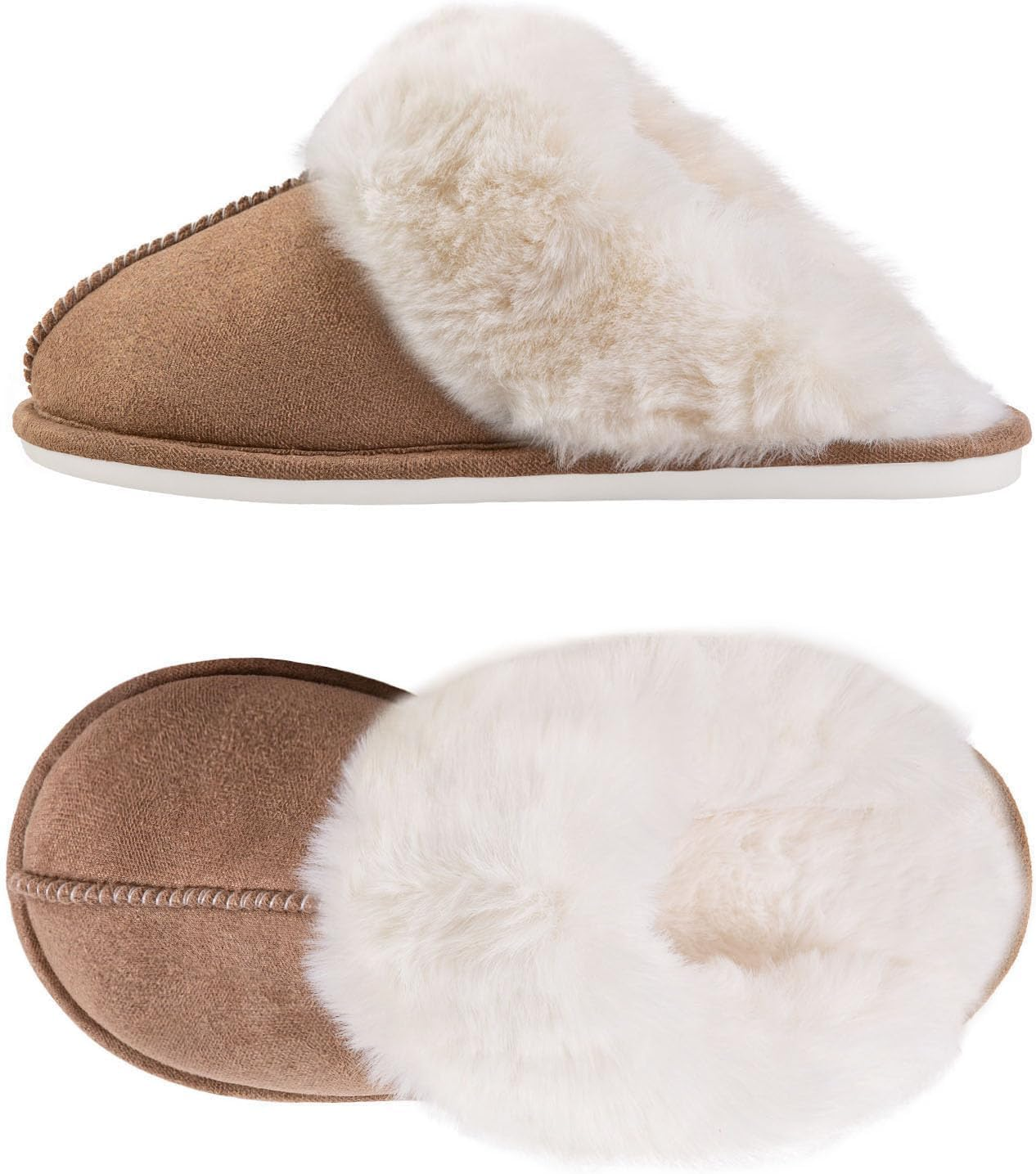 PGB Women'S Fuzzy Memory Foam Slippers - Fluffy Winter House Slippers - Indoor/Outdoor - Adult Women'S Shoes