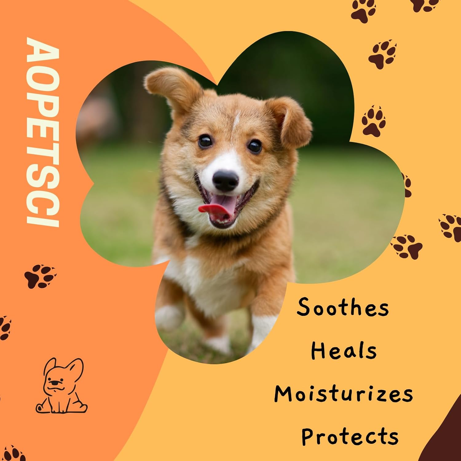 AOPETSCI Cat and Dog Paw Balm - 100% Natural Paw Moisturizer for Dogs and Cats; Soothes, Heals and Moisturizes Dry Cracked Paws and Protects; Organic Aloe Vera (Hippophae Rhammoides Fruit Oil) image number 3