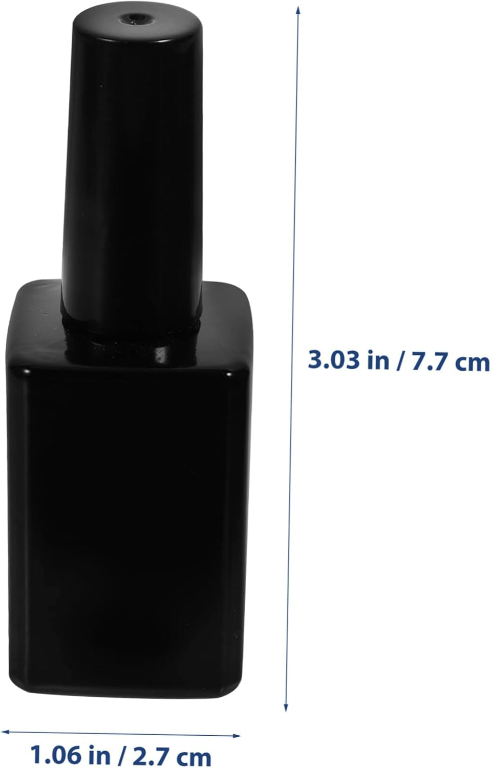 LRXIYODE 6Pcs Small Glass Nail Polish Bottles Armor Bottle Brush for Uv Gel Polish Refill image number 3