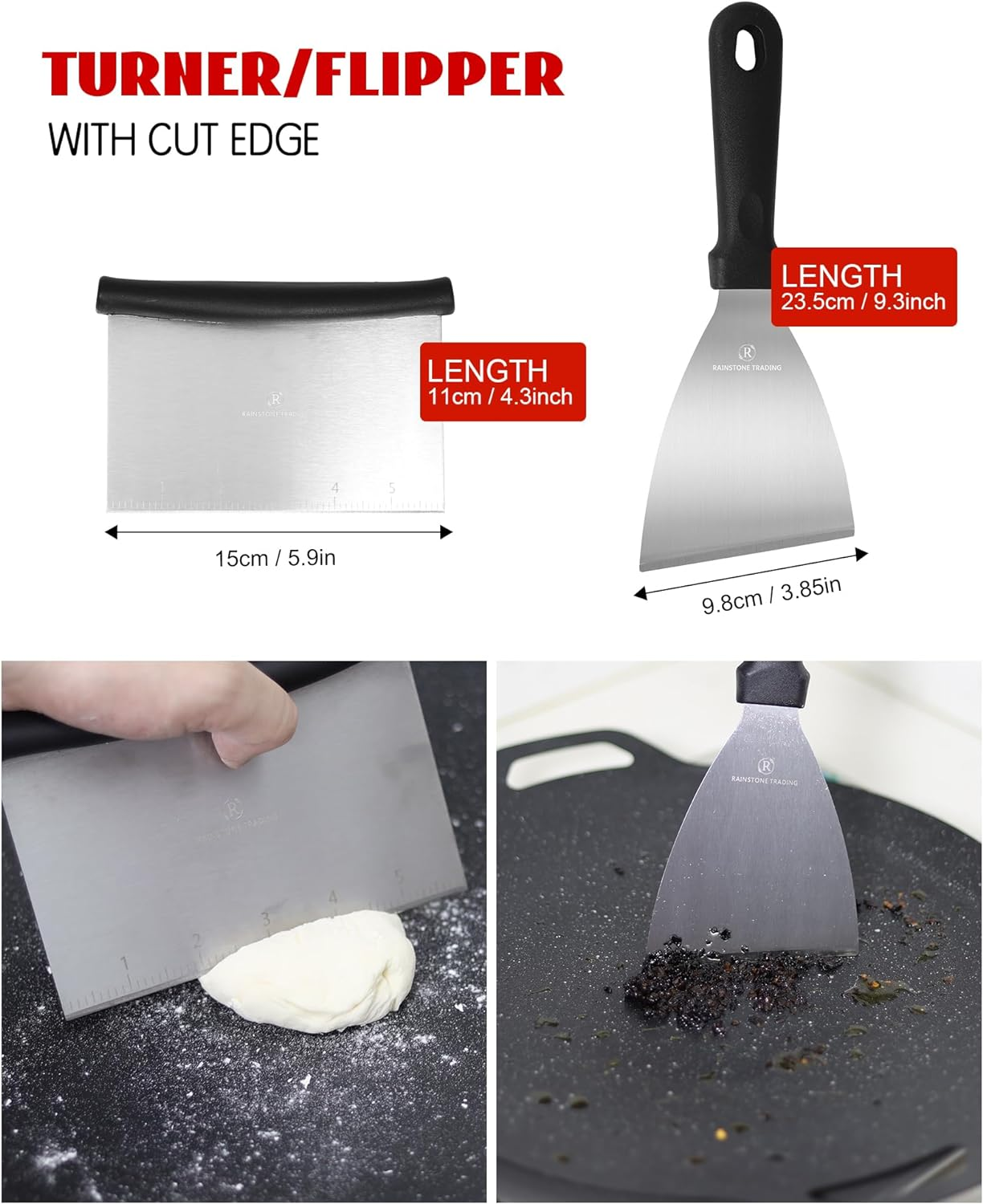 Blackstone Griddle Accessories Kit, 14 Pcs Stainless Steel Griddle Grill Tools Set Blackstone and Camp Chef, Professional Grill Spatula Set for Men Women Outdoor BBQ and Camping image number 3