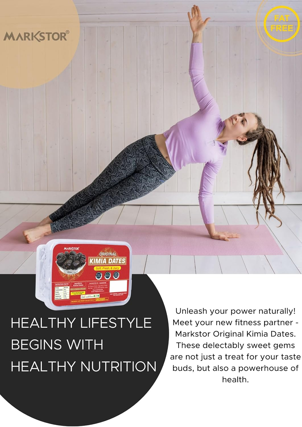 Markstor Original Kimia Dates - Fresh & Juicy Dates -500G - Natural Sweetness, No Added Sugar