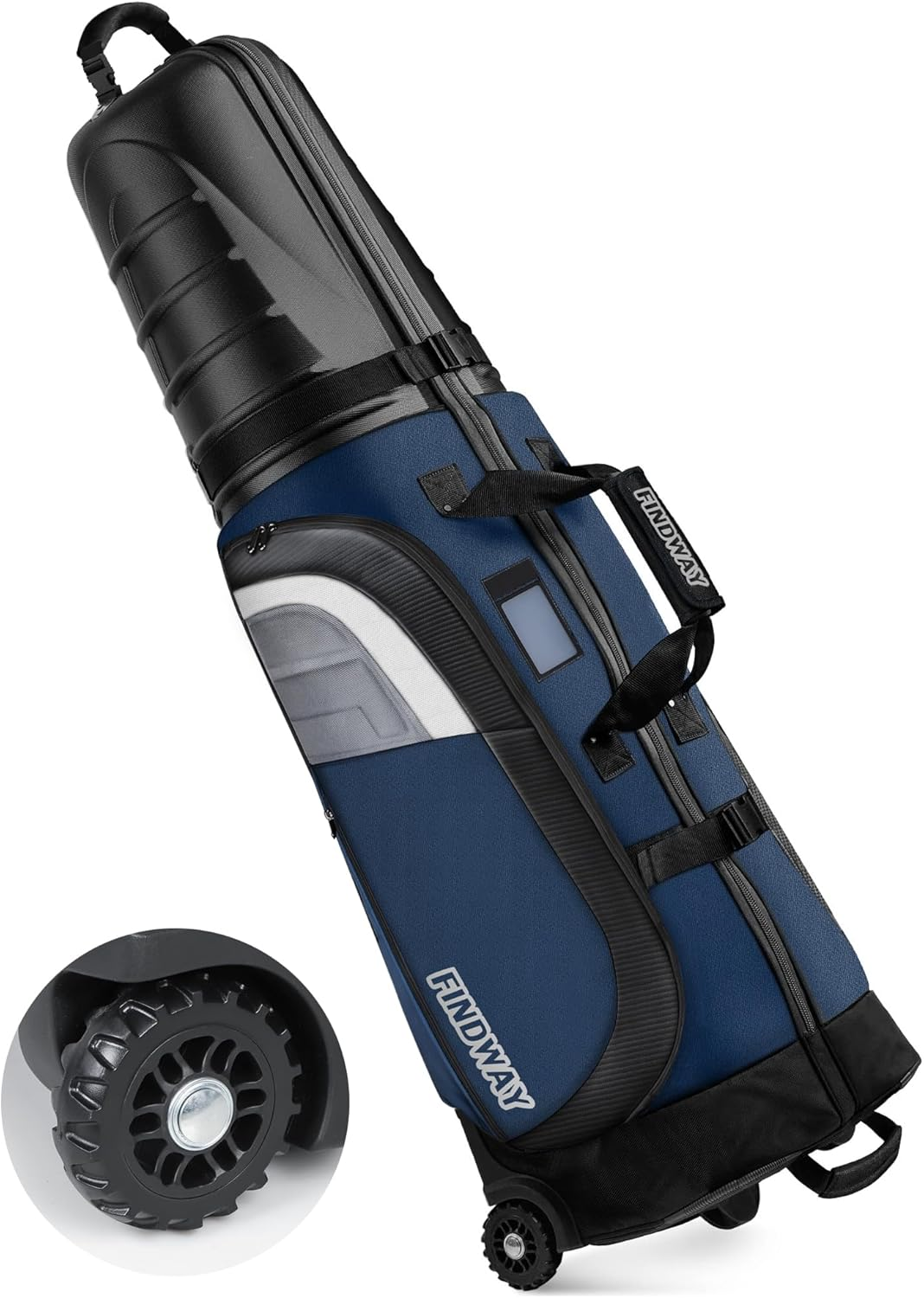 Findway Golf Travel Bags for Airlines with Wheels and ABS Hard Case Top, Protect Your Clubs, Waterproof 1680D Oxford Fabric and Oversize Tank Wheels, Lightweight and Easy to Maneuver image number 3