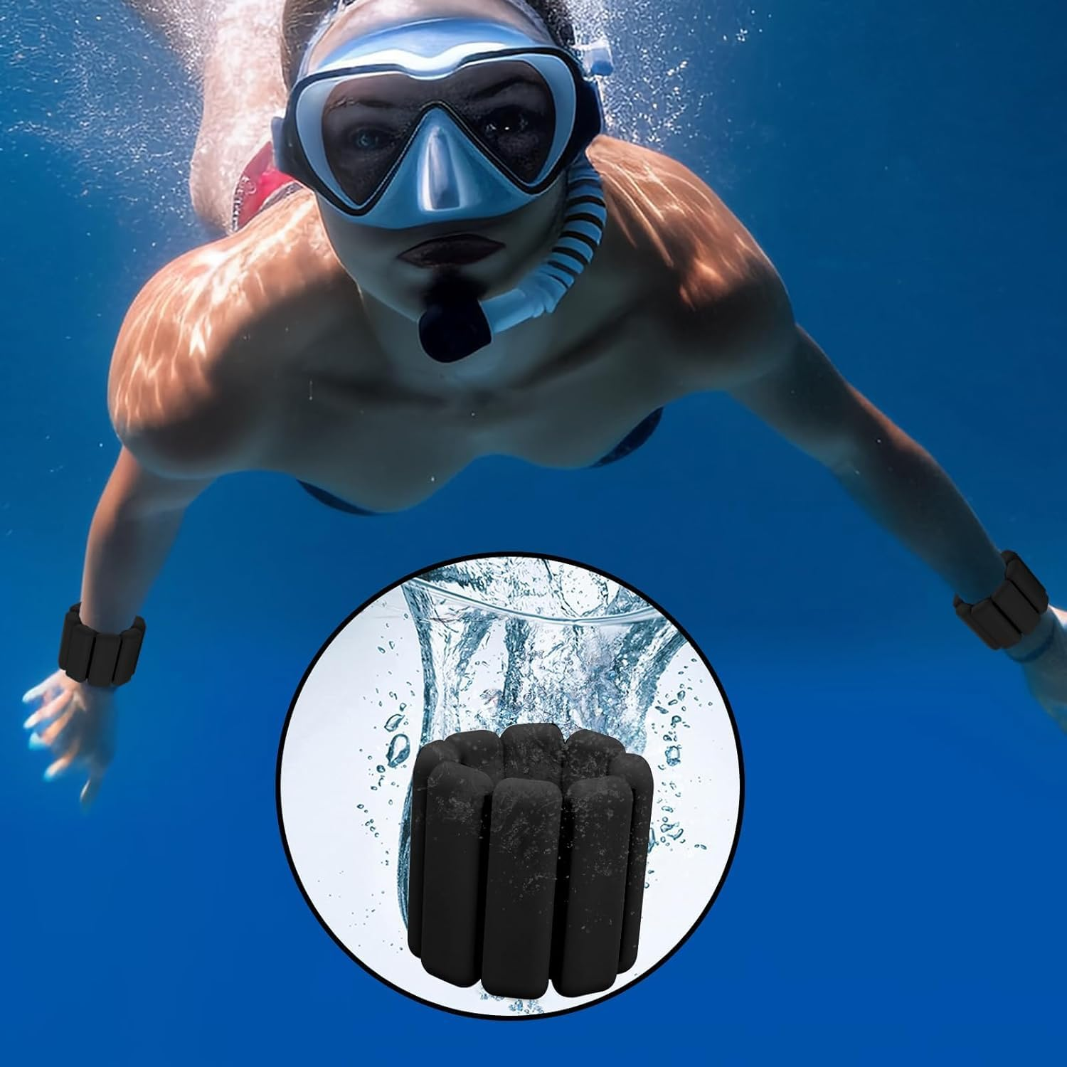 Adjustable Wearable Wrist and Ankle Weights Set of 2(1Lb/Pair) image number 2